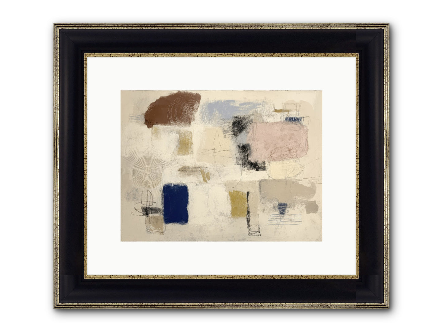 Quiet Ritual Framed Print - Black & Gold 12x9
