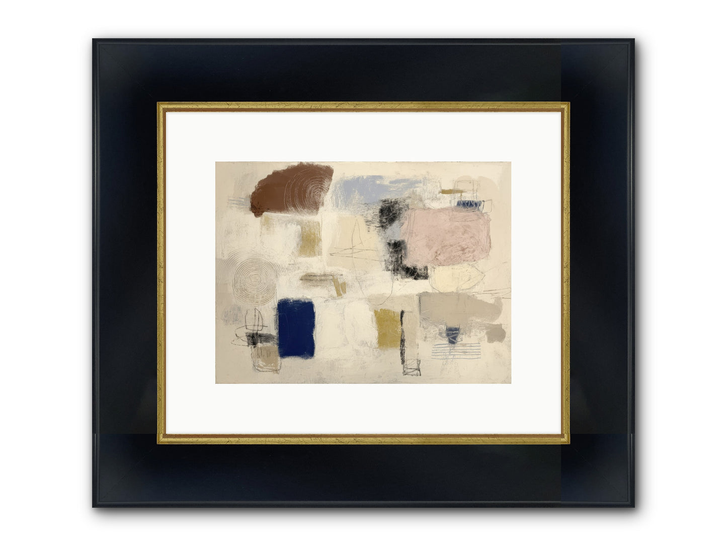Quiet Ritual Framed Print - Wide Black w/Gold 12x9