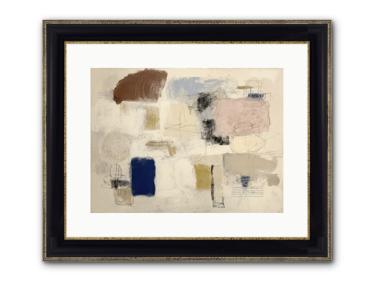 Quiet Ritual Framed Print - Black & Gold 16x12