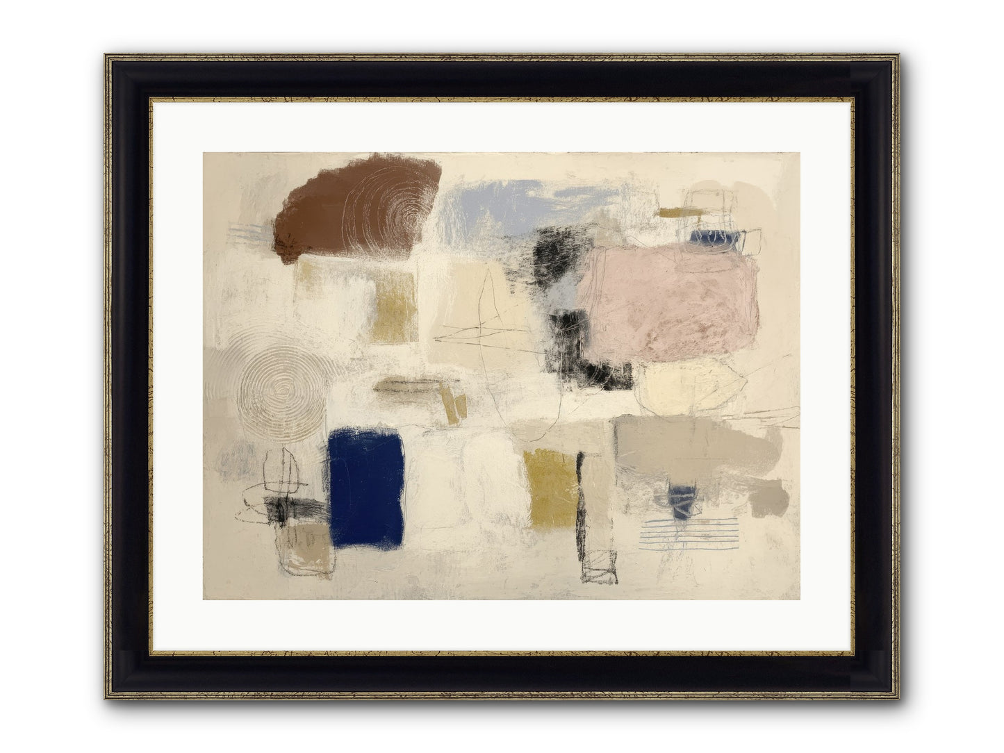 Quiet Ritual Framed Print - Black & Gold 24x18