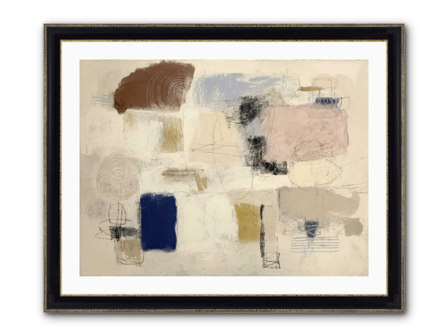 Quiet Ritual Framed Print - Black & Gold 32x24