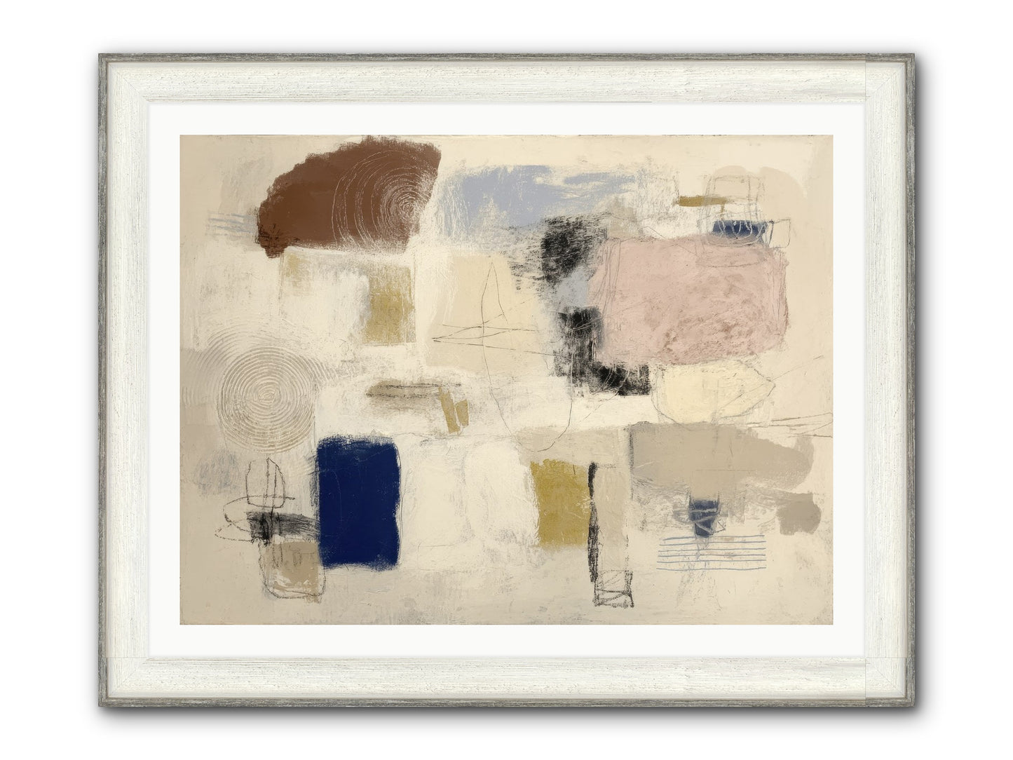 Quiet Ritual Framed Print - Driftwood White 40x30