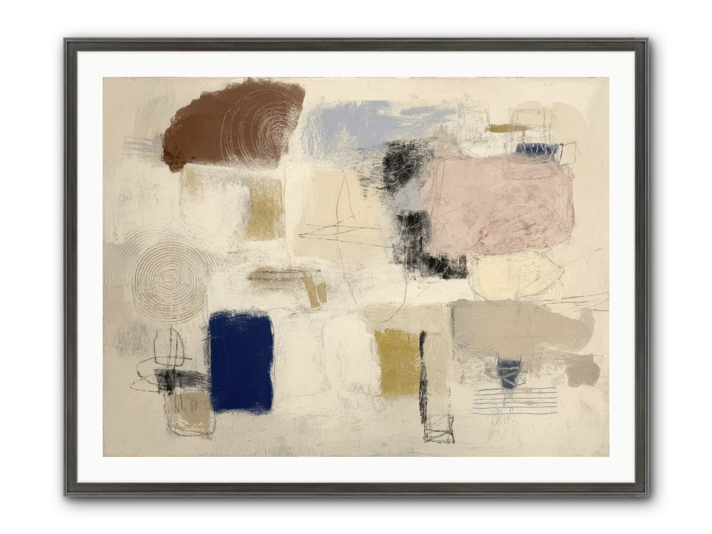 Quiet Ritual Framed Print - Slimwoods Black/Silver 40x30