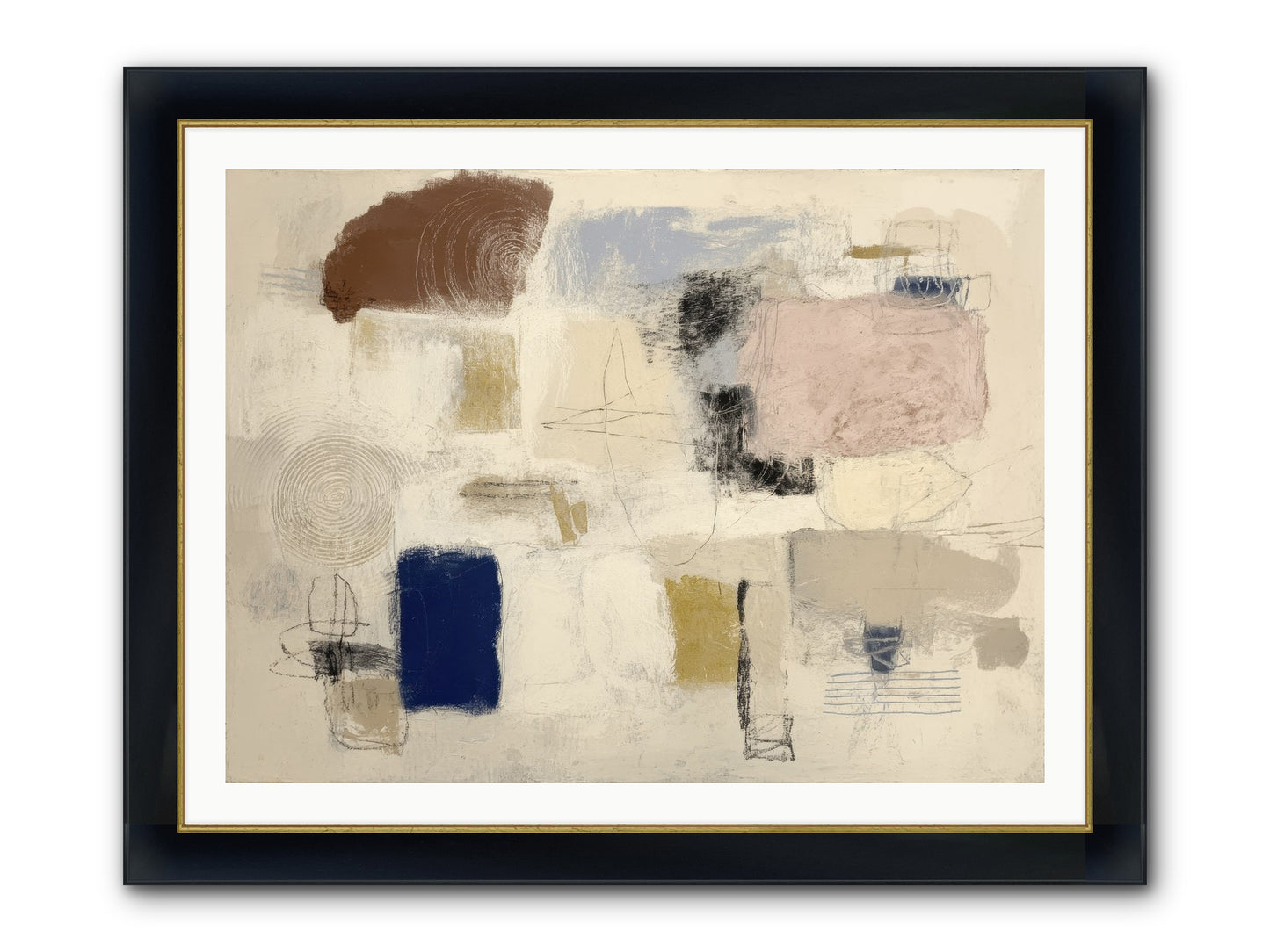 Quiet Ritual Framed Print - Wide Black w/Gold 40x30