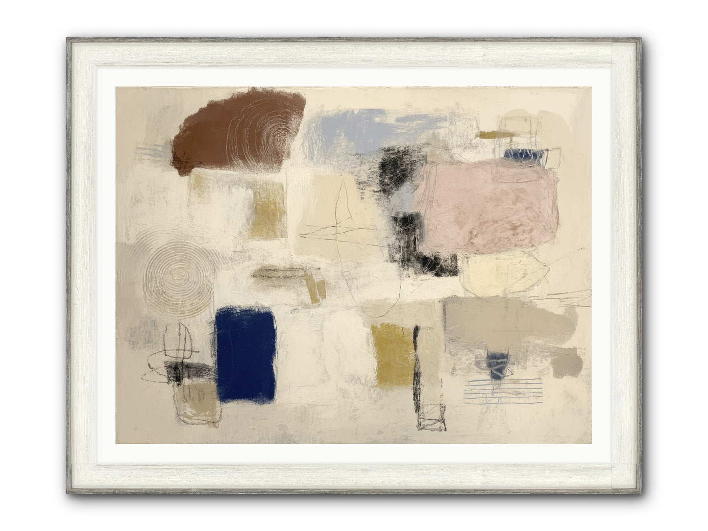 Quiet Ritual Framed Print - Driftwood White 48x36
