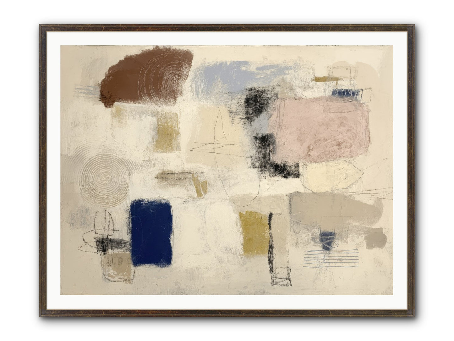 Quiet Ritual Framed Print - Slimwoods Black/Gold 48x36