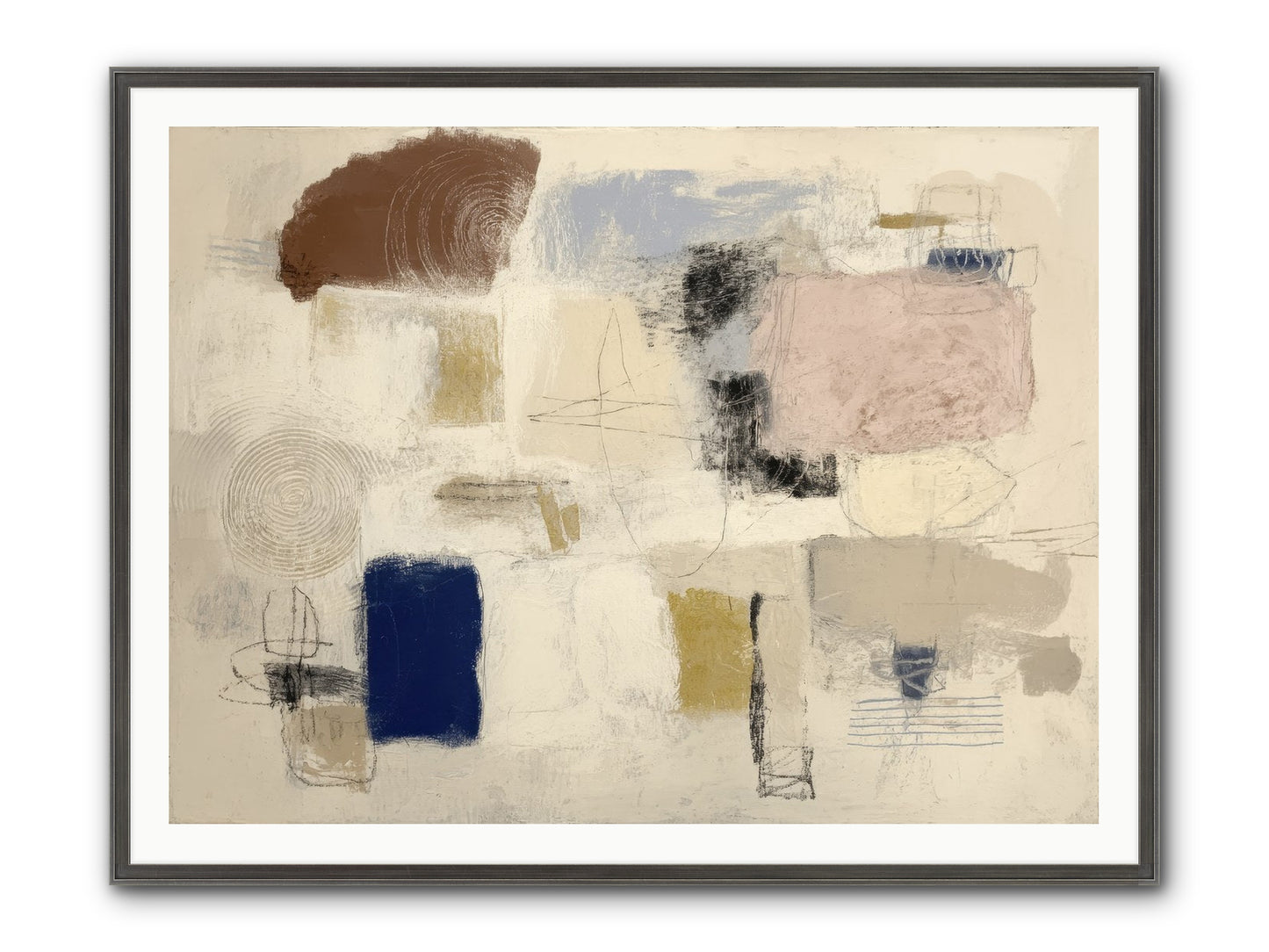 Quiet Ritual Framed Print - Slimwoods Black/Silver 48x36