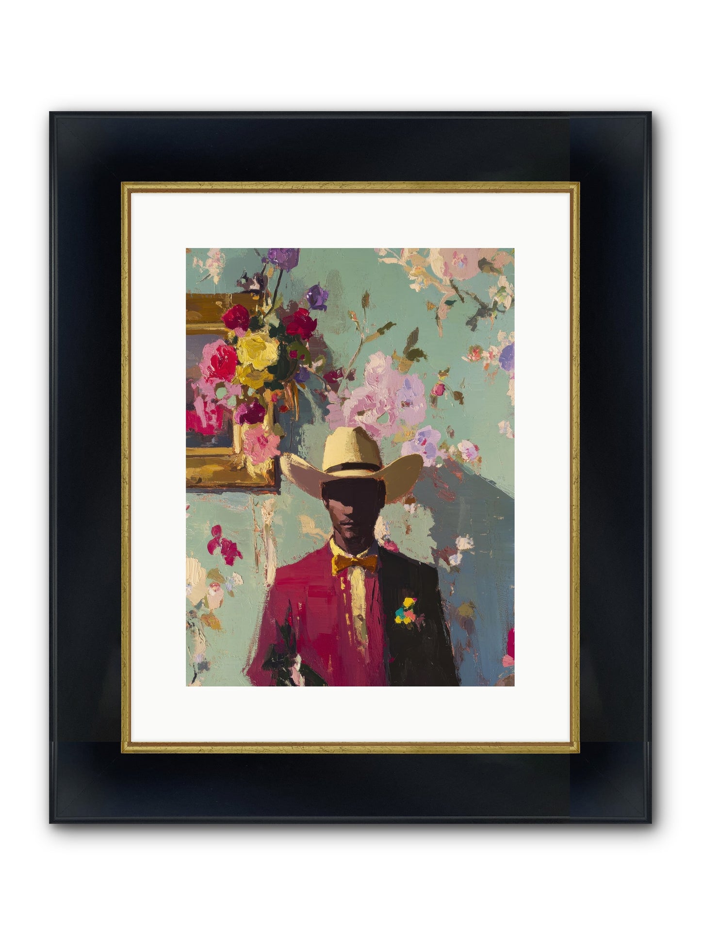 Quiet Storm Framed Print - Wide Black w/Gold 12x16