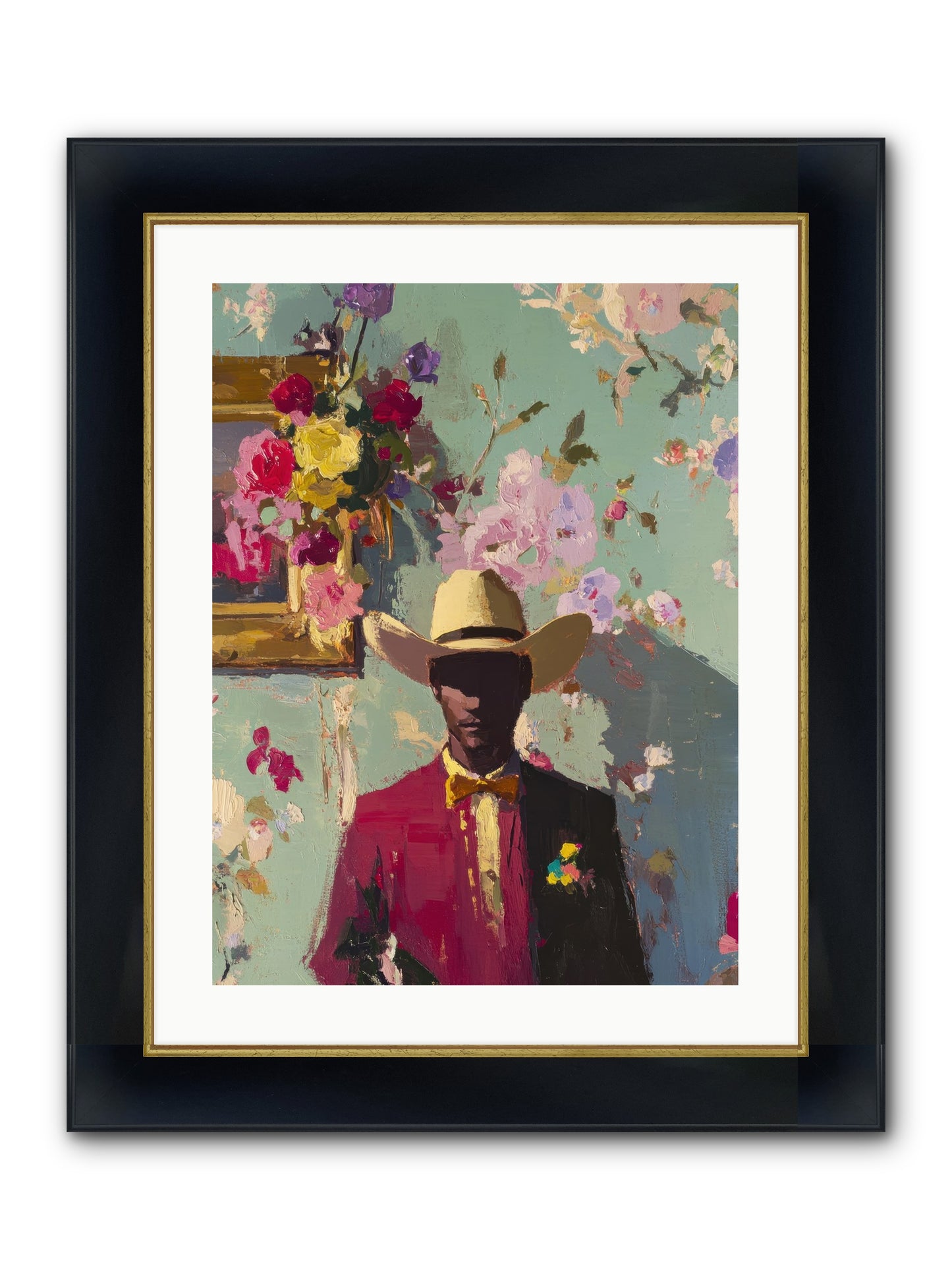 Quiet Storm Framed Print - Wide Black w/Gold 18x24