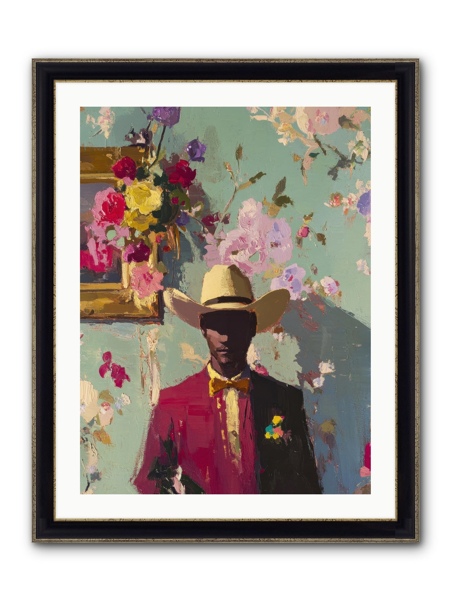 Quiet Storm Framed Print - Black & Gold 24x32