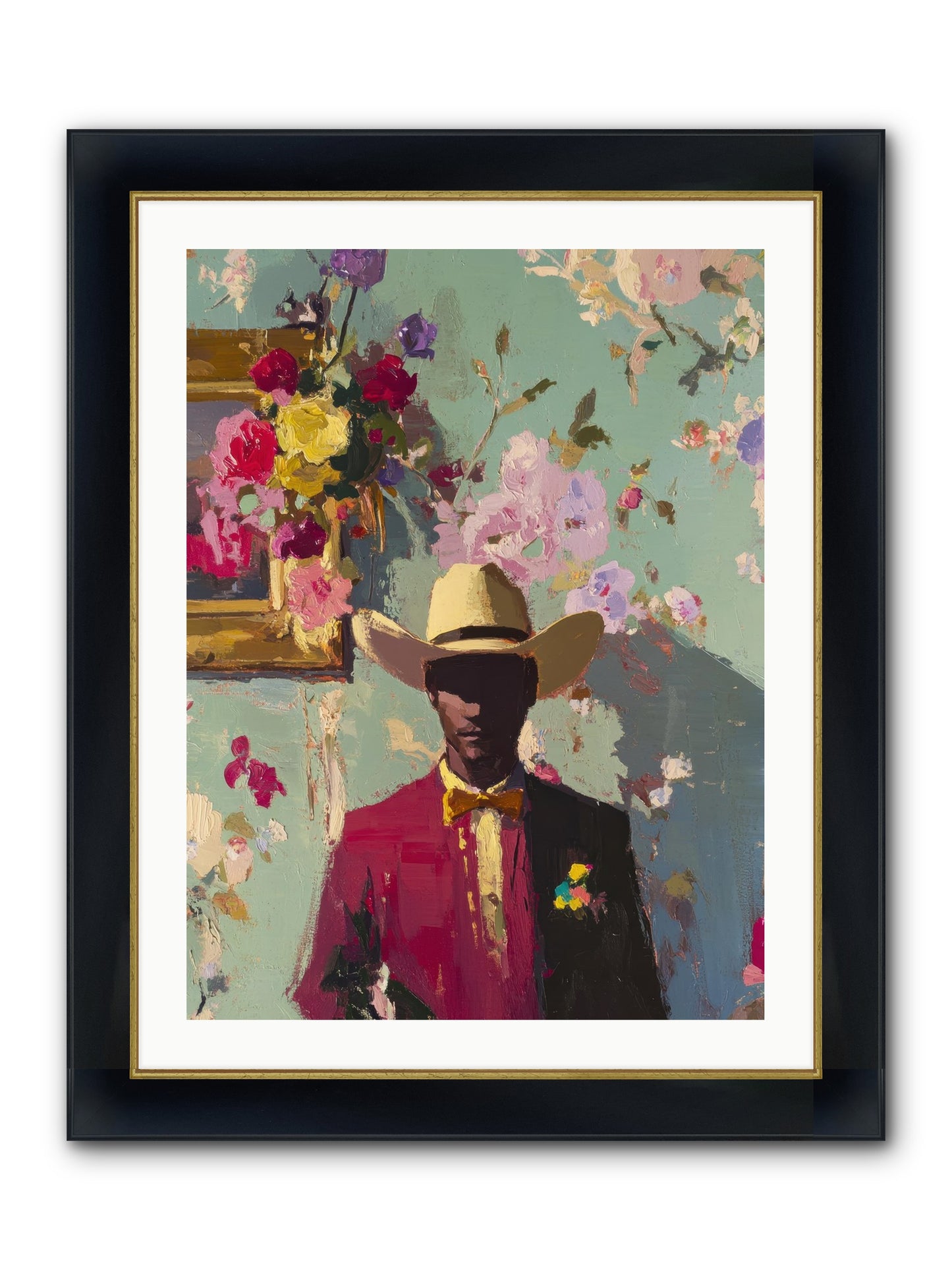 Quiet Storm Framed Print - Wide Black w/Gold 24x32