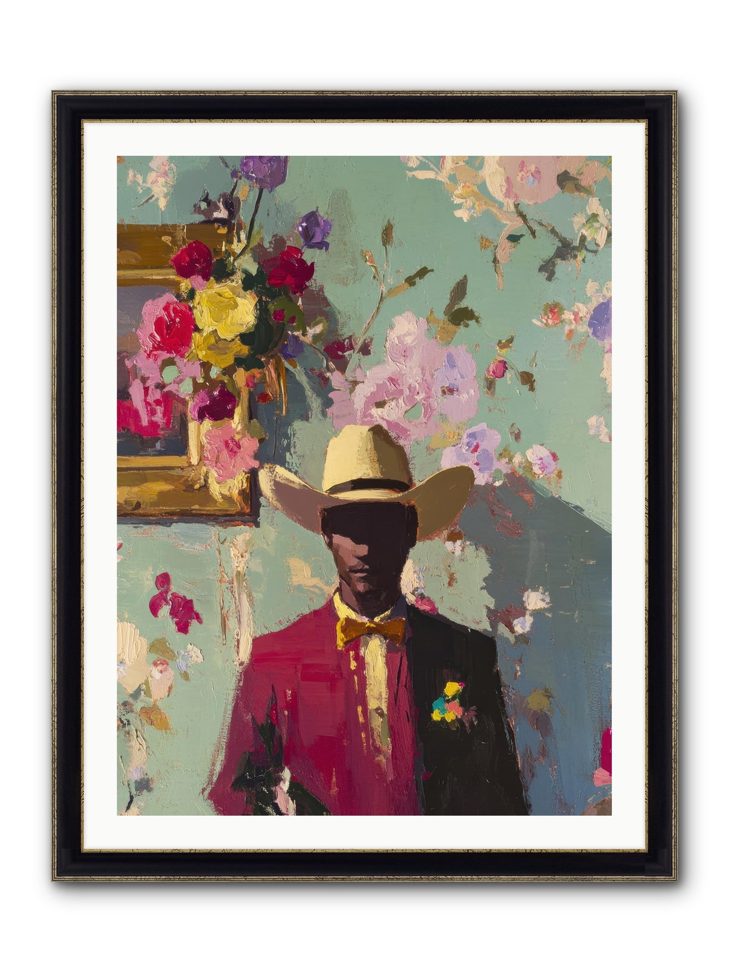 Quiet Storm Framed Print - Black & Gold 30x40