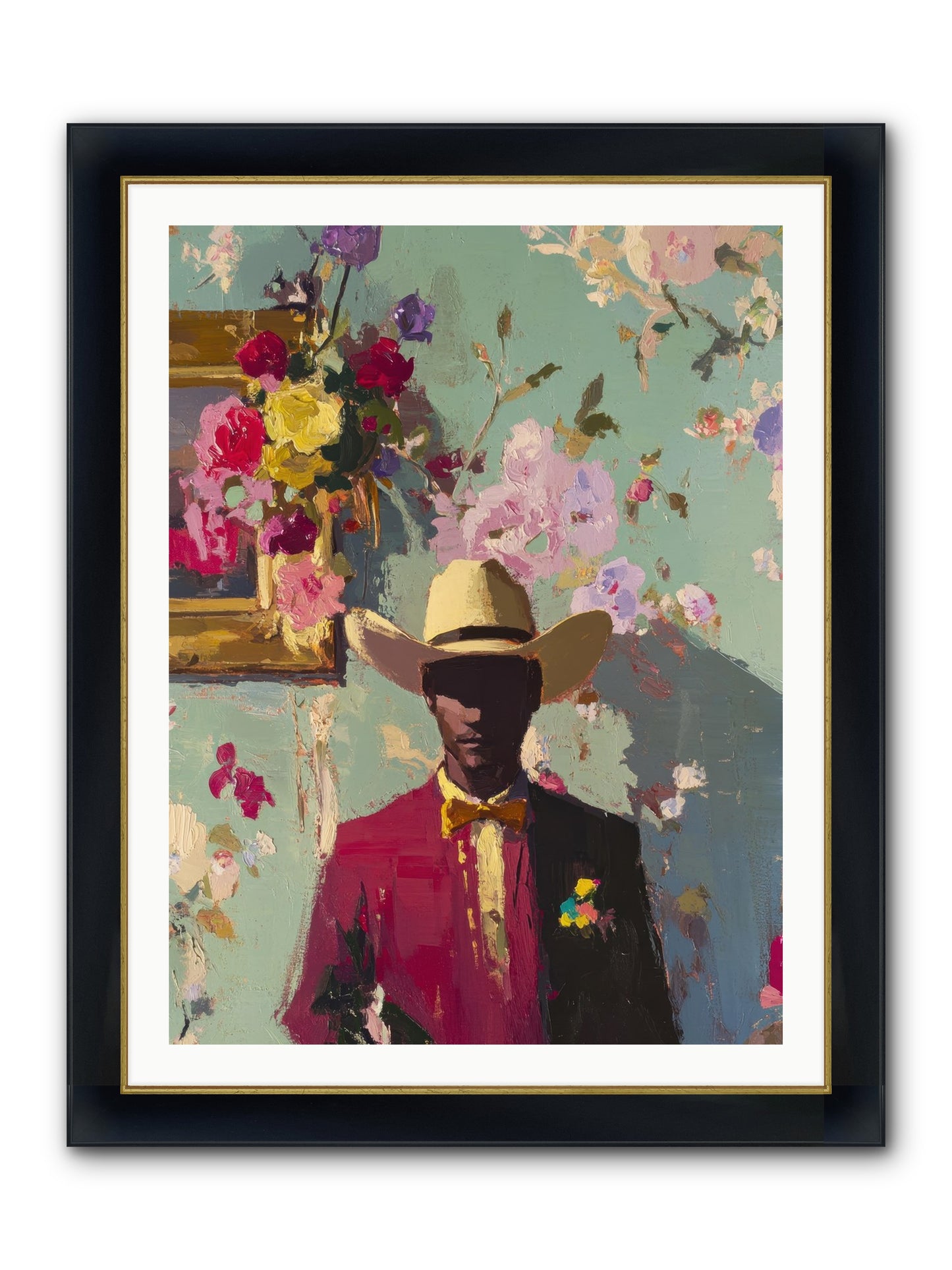 Quiet Storm Framed Print - Wide Black w/Gold 30x40