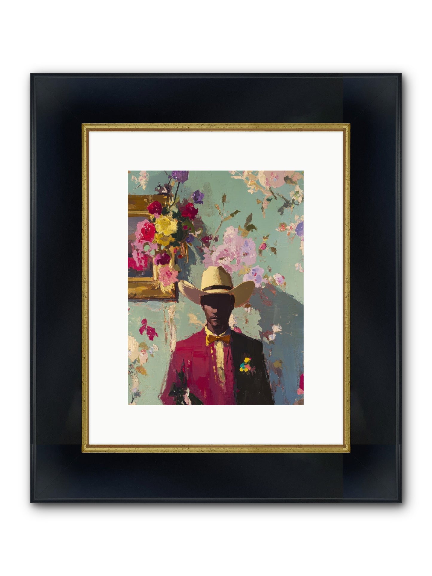 Quiet Storm Framed Print - Wide Black w/Gold 9x12