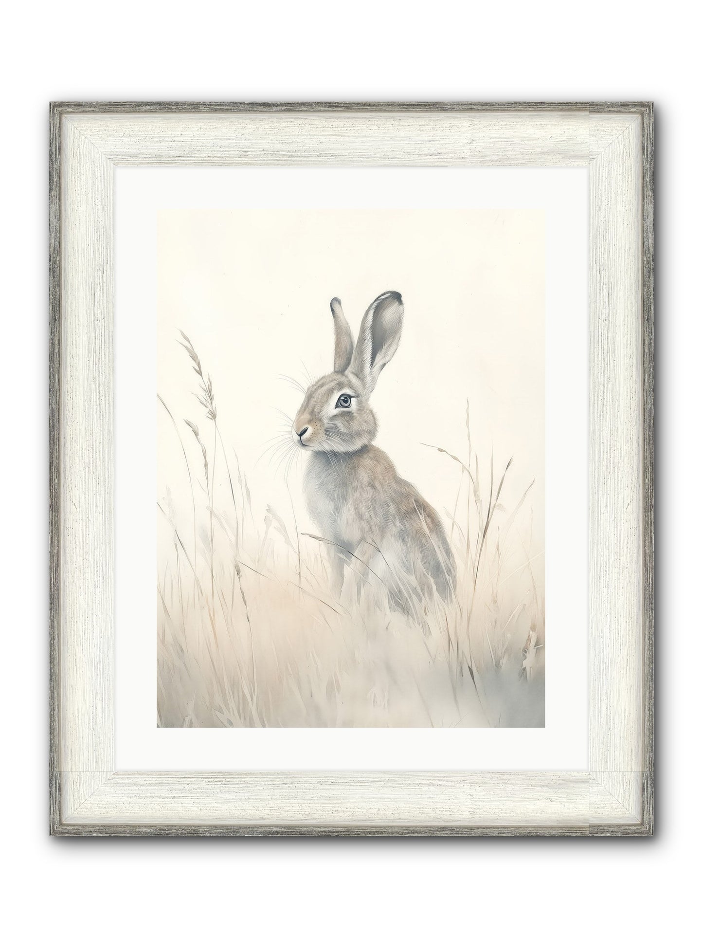Quiet Visitor Framed Print - Driftwood White 18x24