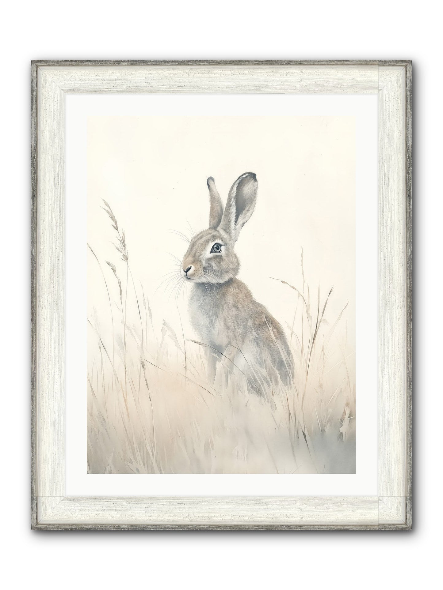 Quiet Visitor Framed Print - Driftwood White 24x32