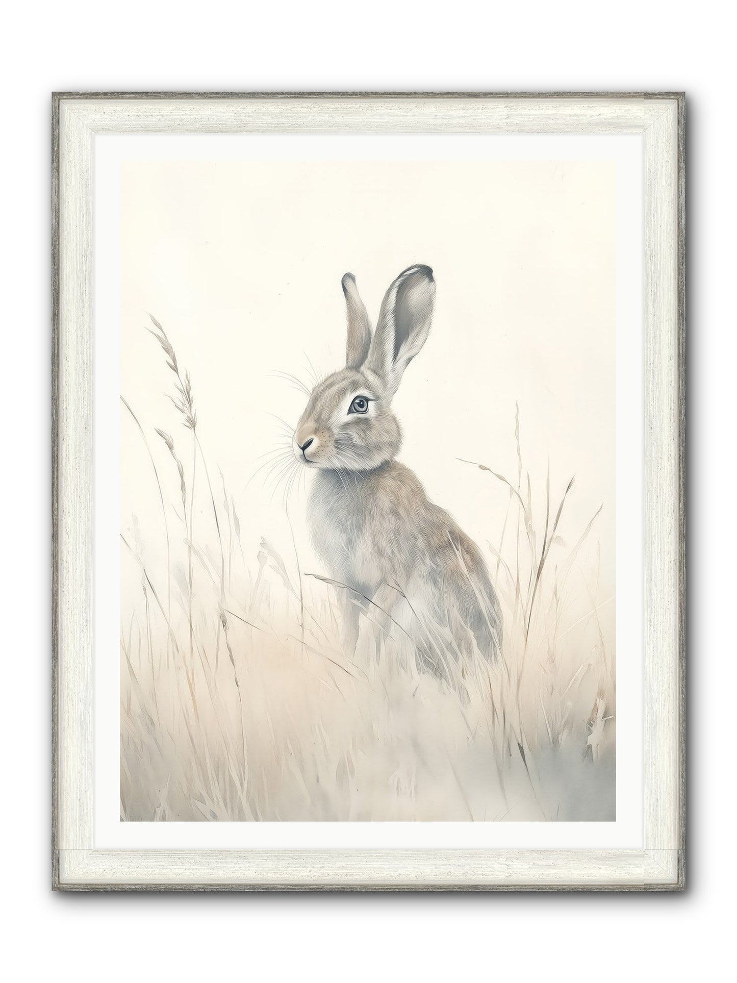 Quiet Visitor Framed Print - Driftwood White 36x48
