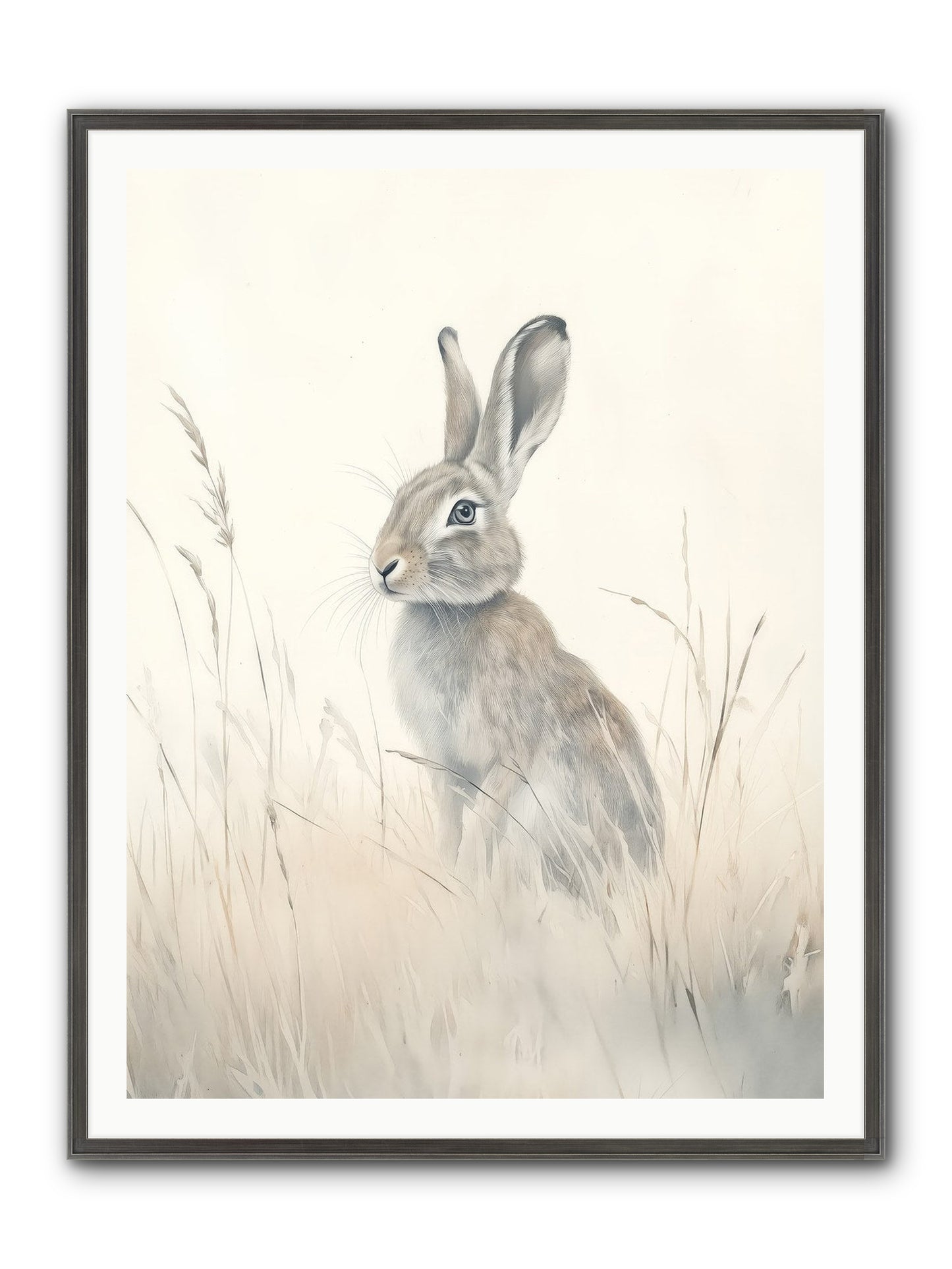Quiet Visitor Framed Print - Slimwoods Black/Silver 36x48