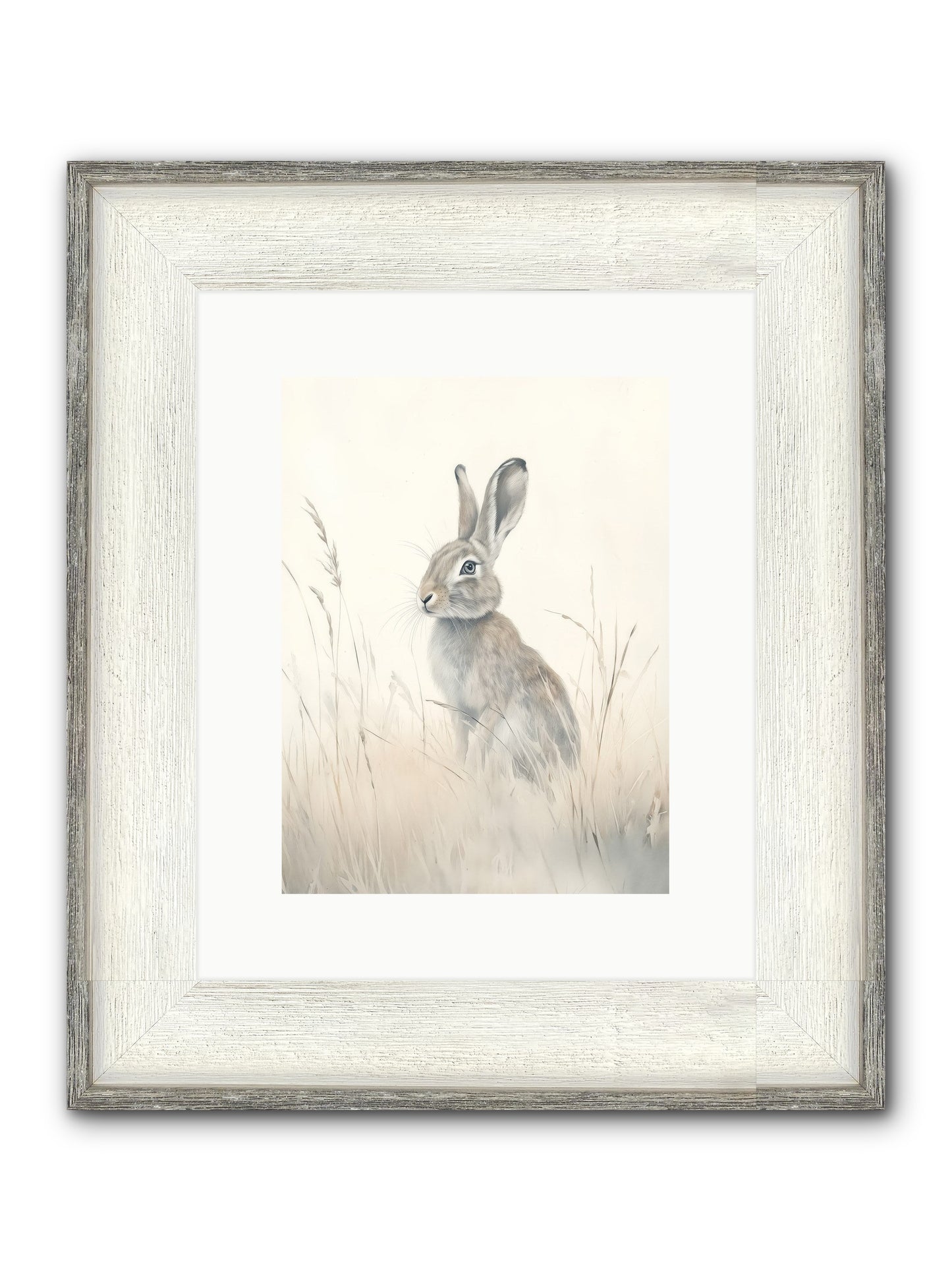 Quiet Visitor Framed Print - Driftwood White 9x12