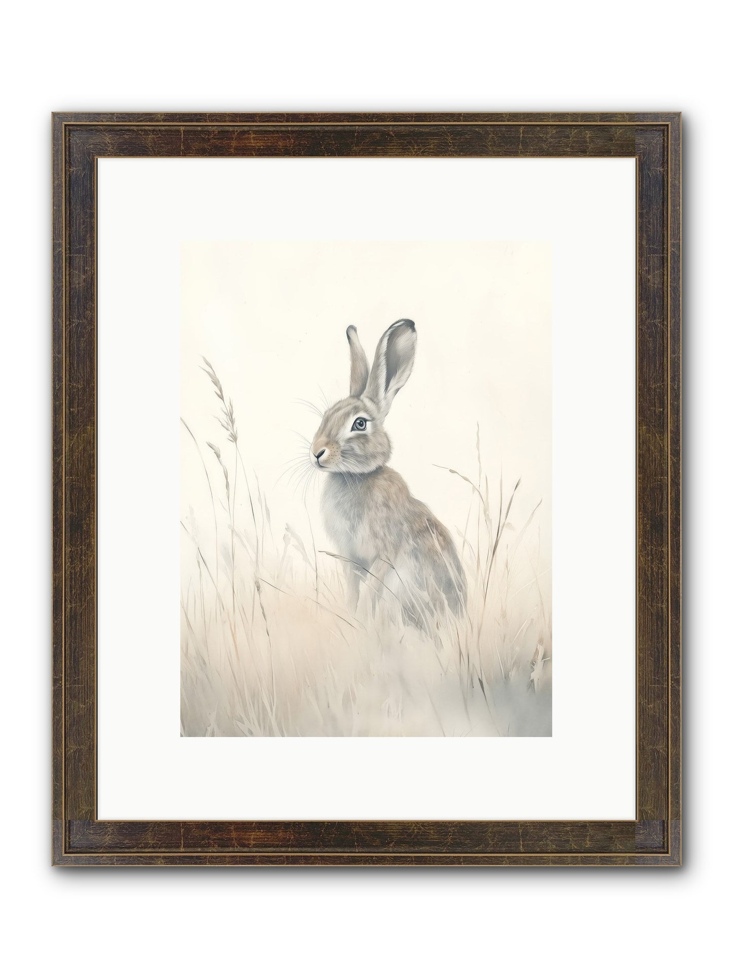 Quiet Visitor Framed Print - Slimwoods Black/Gold 9x12