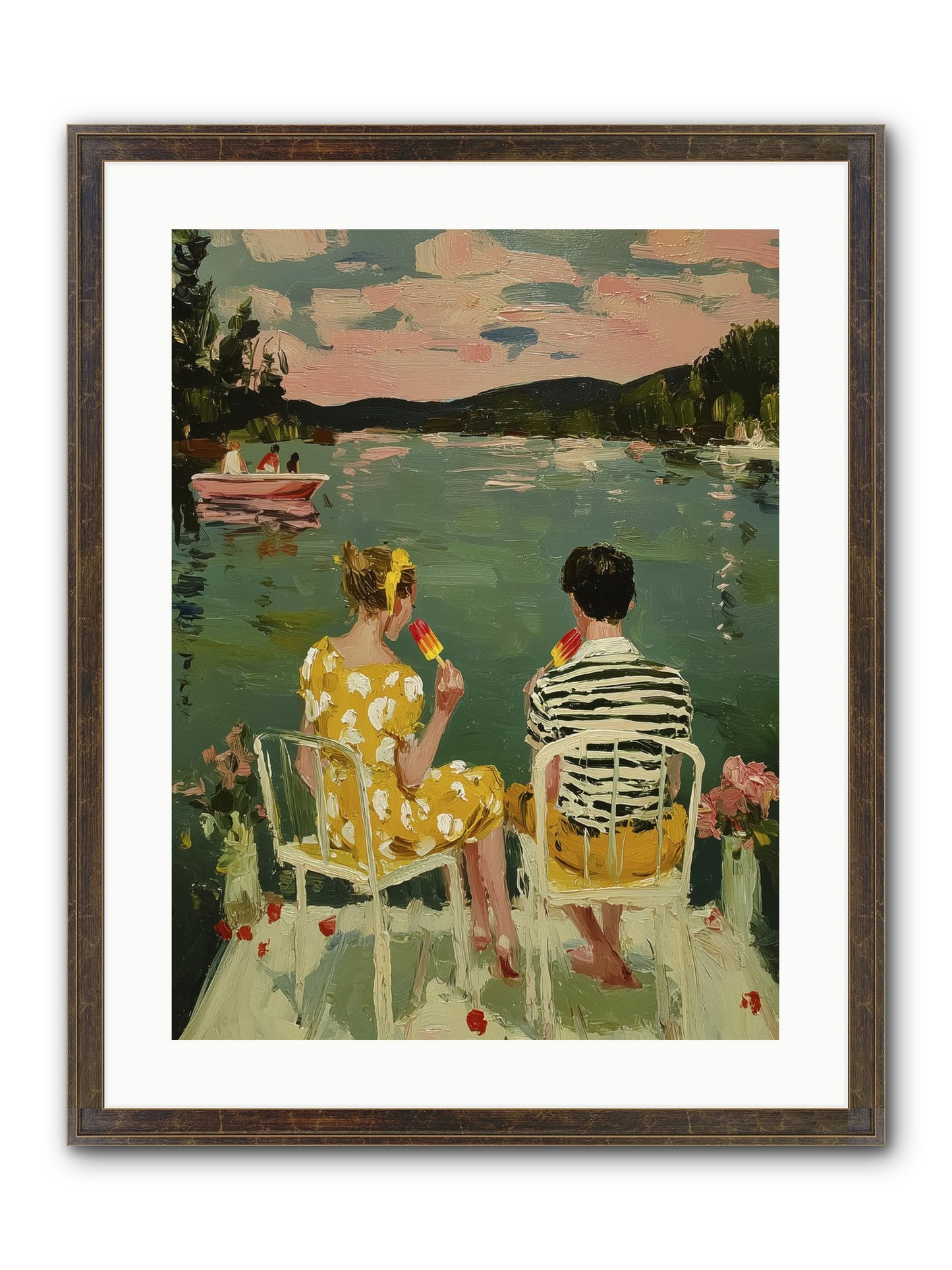 Quiet Waters Framed Print - Slimwoods Black/Gold 18x24