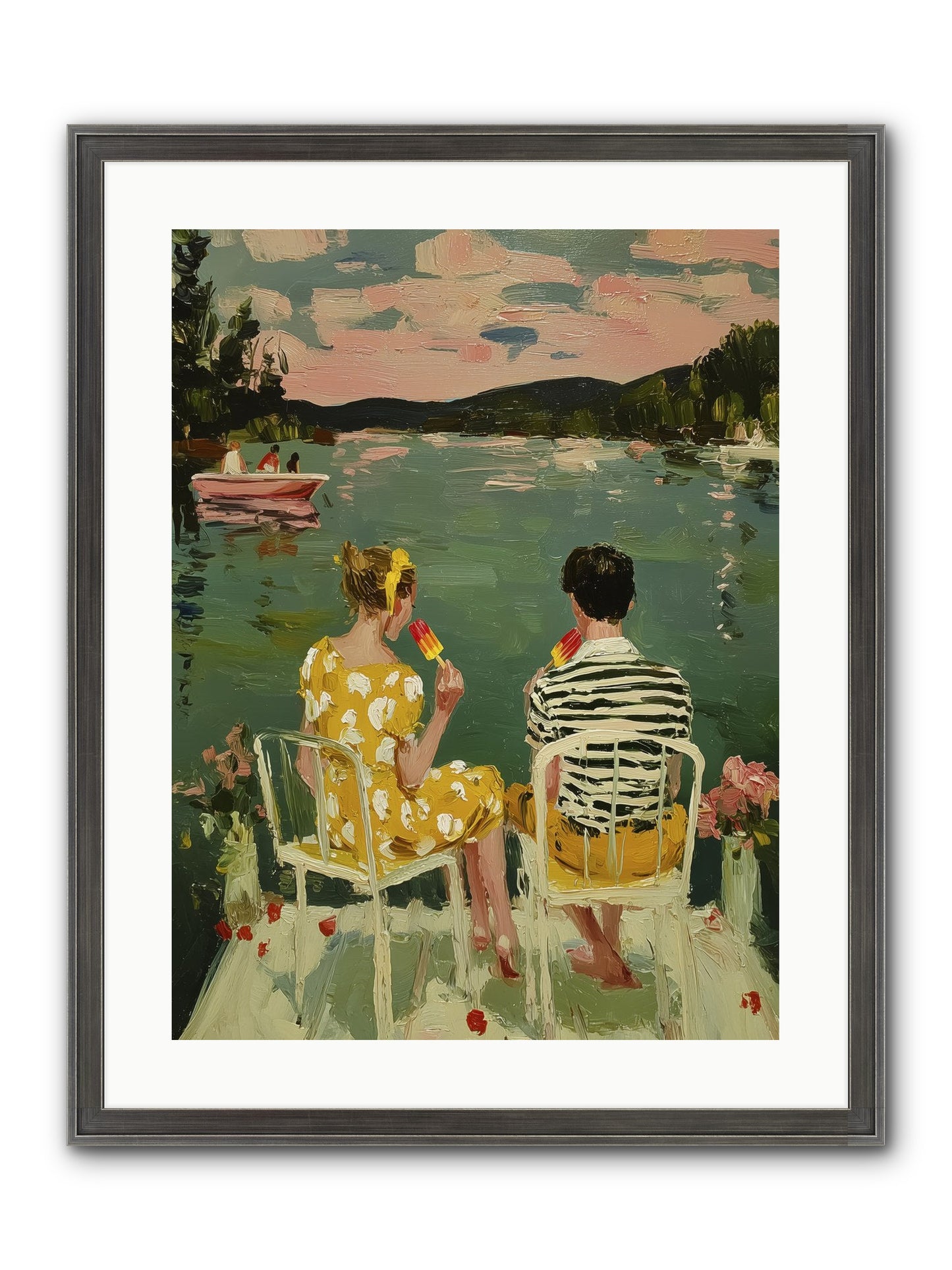 Quiet Waters Framed Print - Slimwoods Black/Silver 18x24