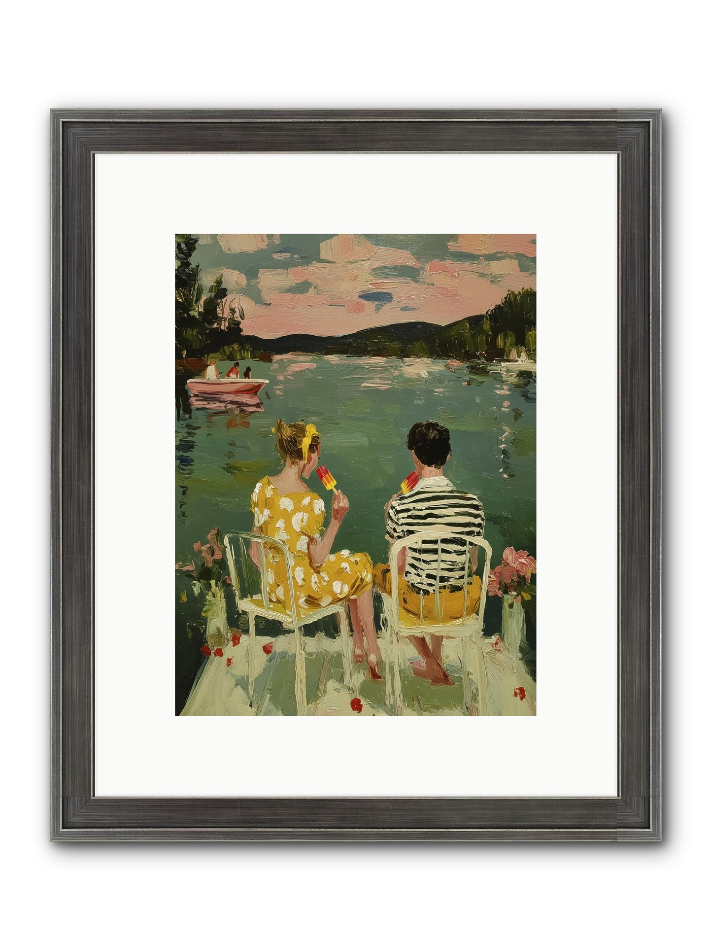 Quiet Waters Framed Print - Slimwoods Black/Silver 9x12