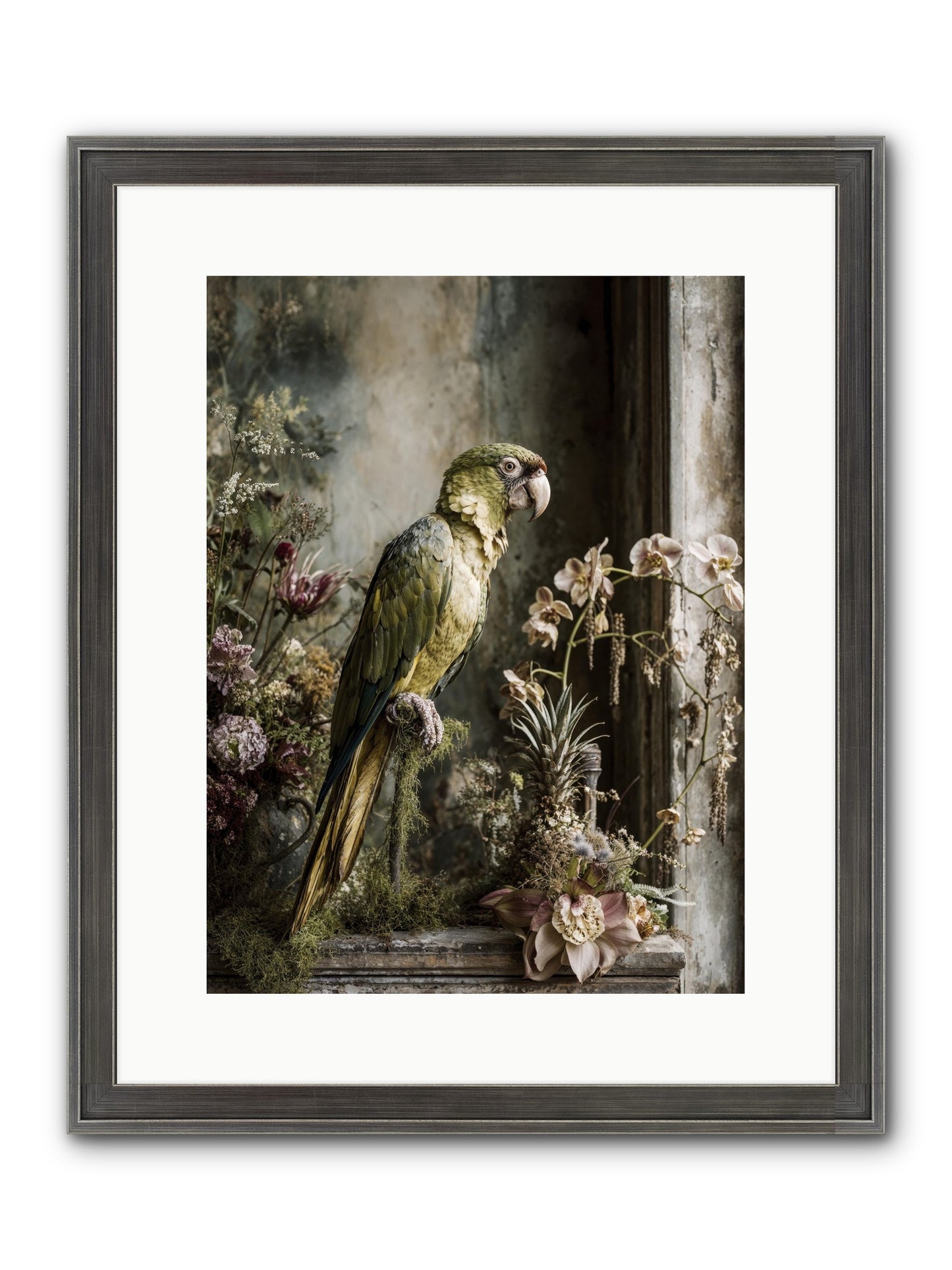Quietude Framed Print - Slimwoods Black/Silver 12x16
