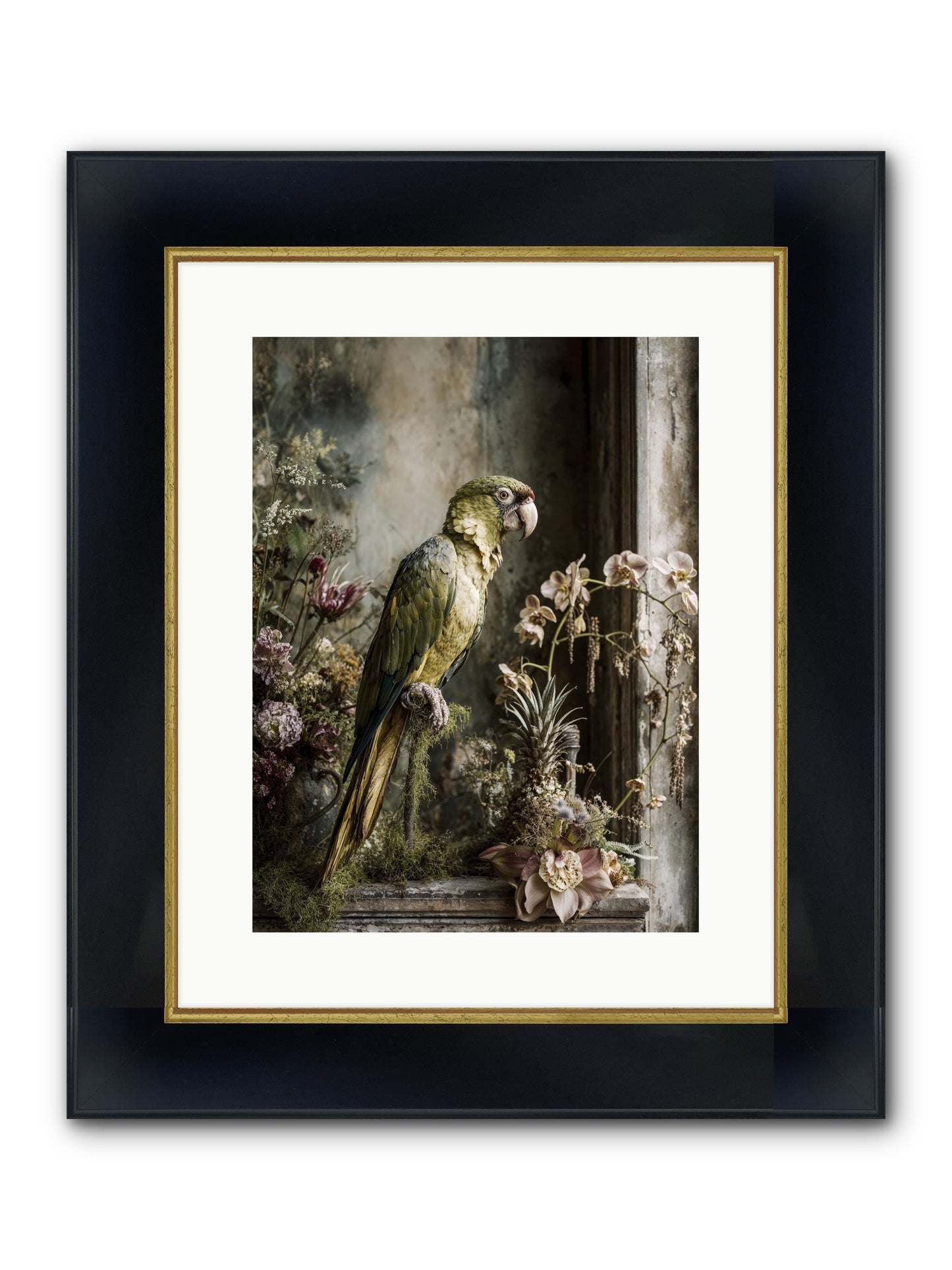 Quietude Framed Print - Wide Black w/Gold 12x16
