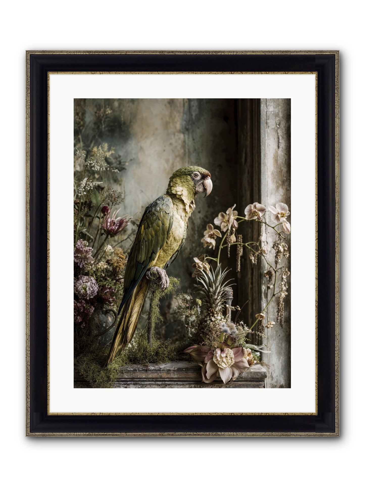 Quietude Framed Print - Black & Gold 18x24