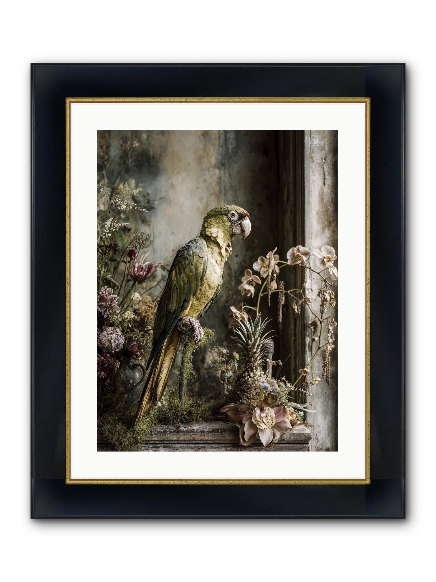 Quietude Framed Print - Wide Black w/Gold 18x24