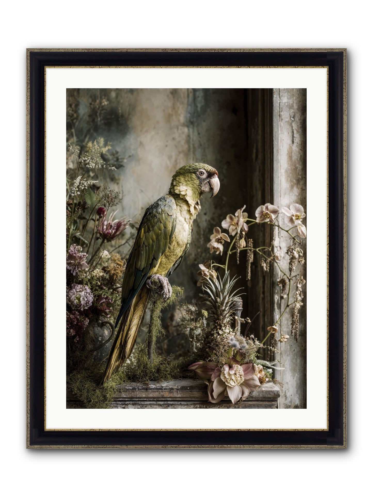 Quietude Framed Print - Black & Gold 24x32