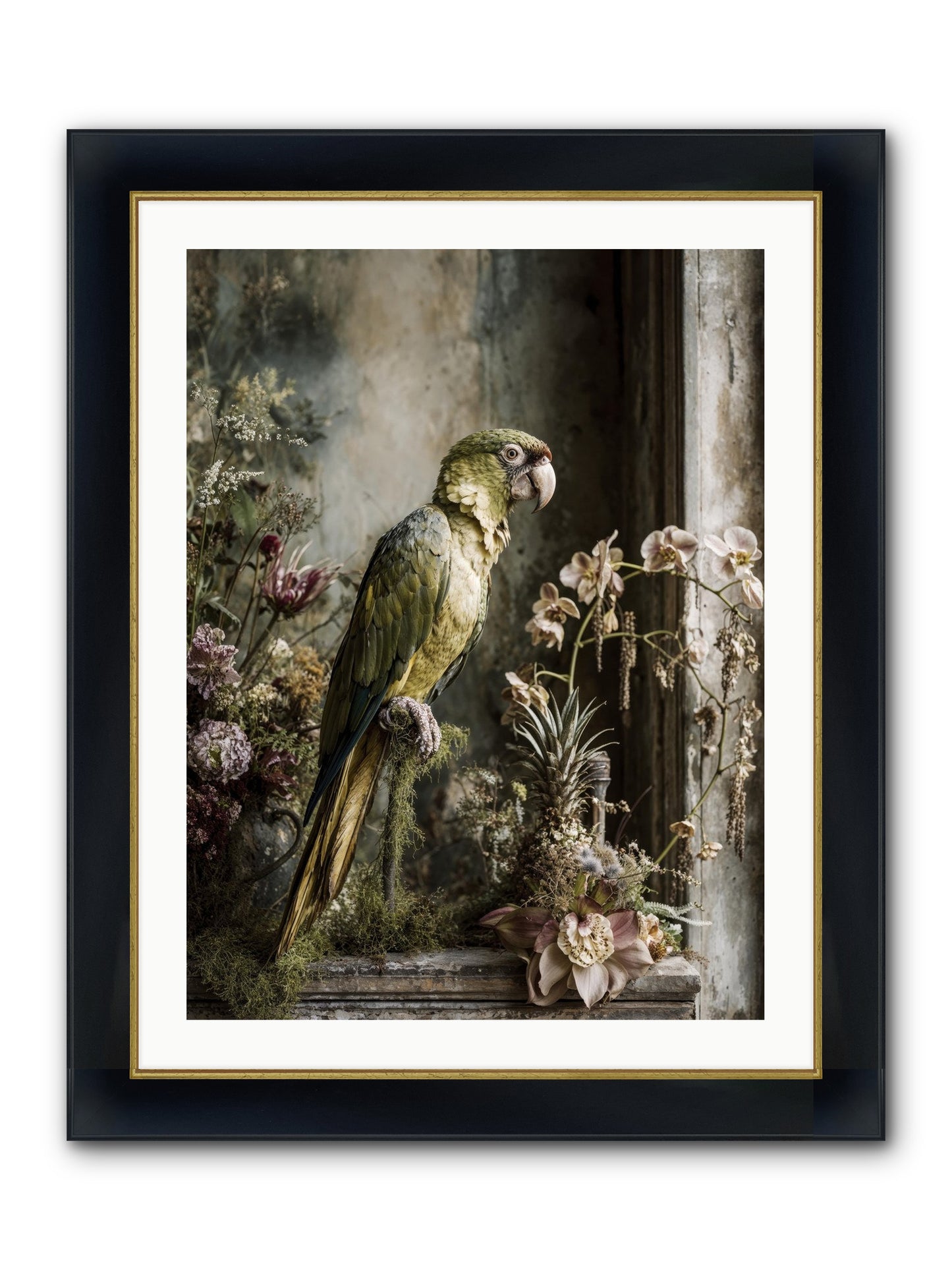 Quietude Framed Print - Wide Black w/Gold 24x32