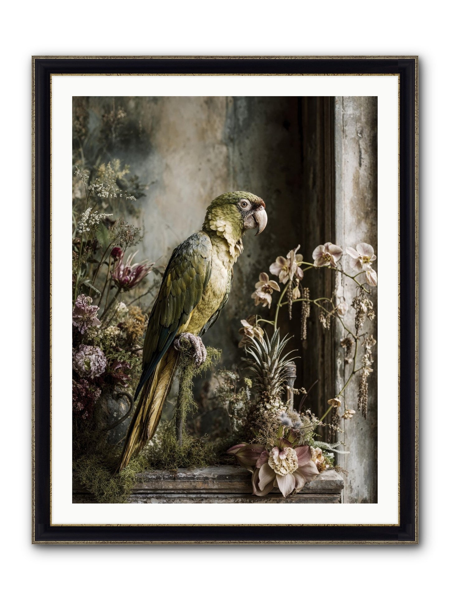 Quietude Framed Print - Black & Gold 30x40