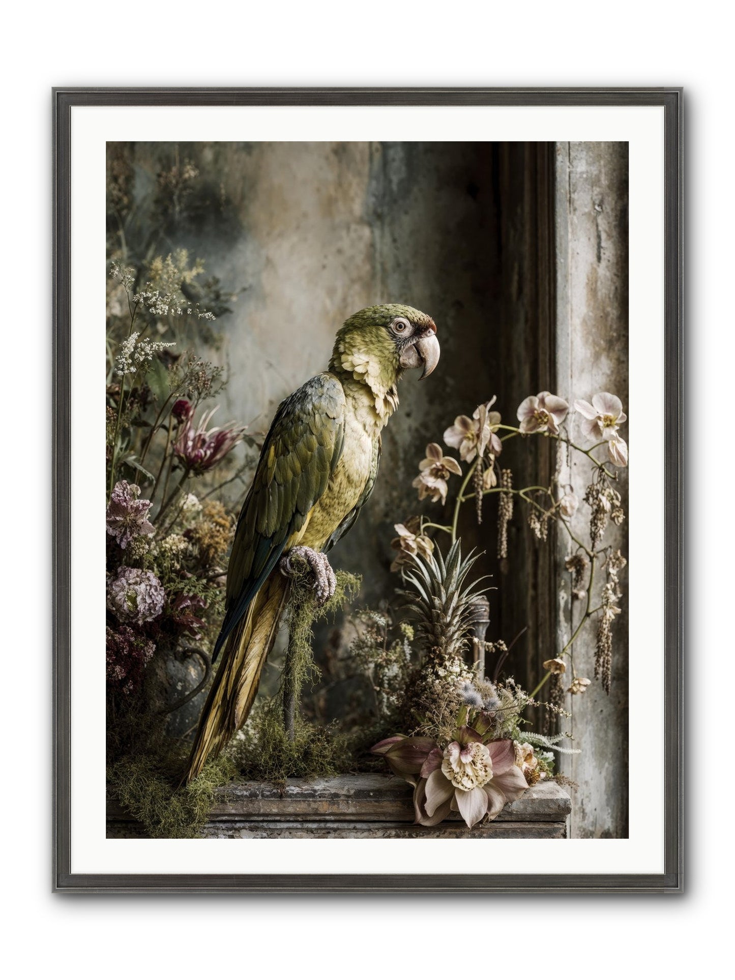 Quietude Framed Print - Slimwoods Black/Silver 30x40