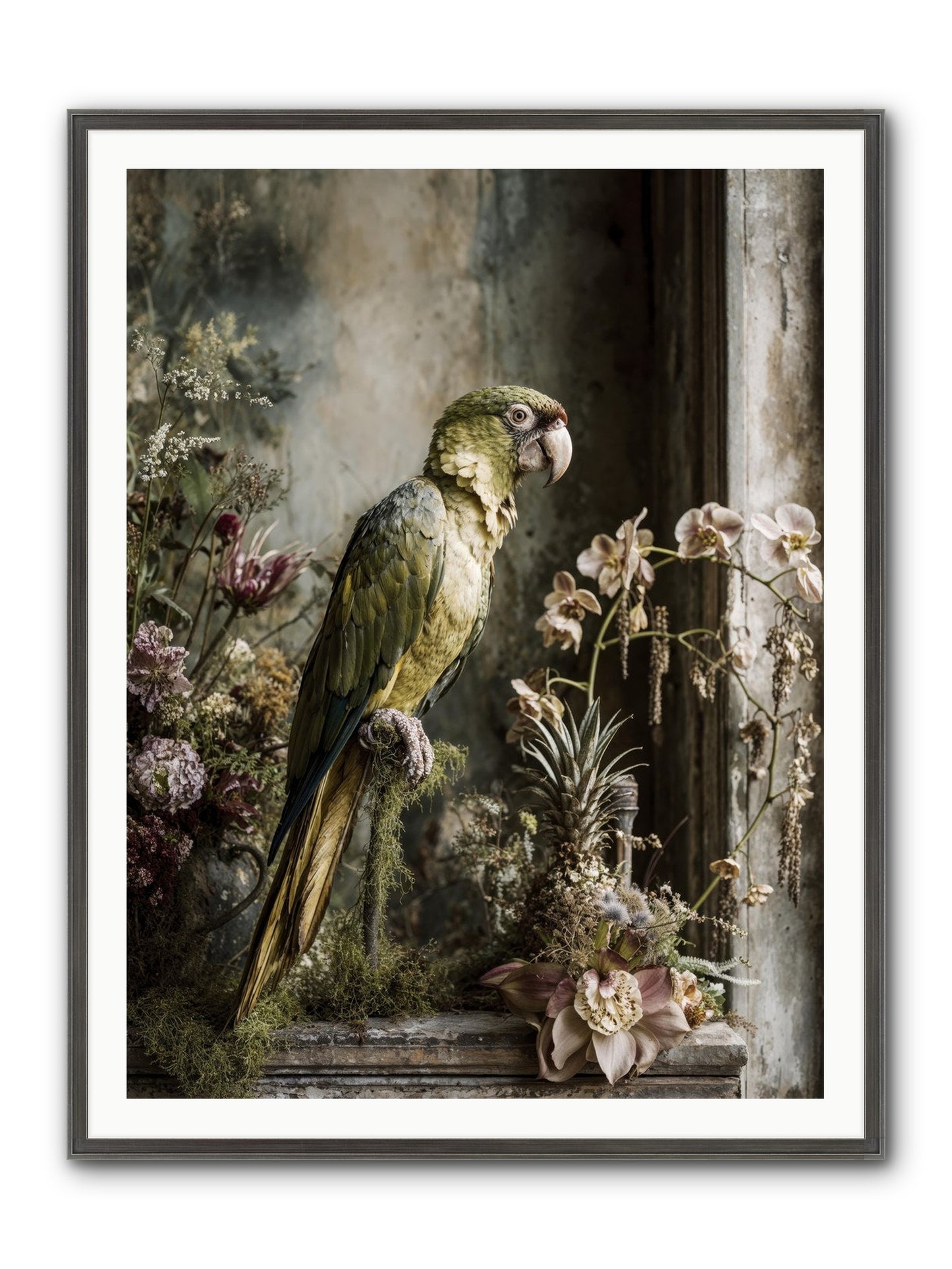 Quietude Framed Print - Slimwoods Black/Silver 36x48
