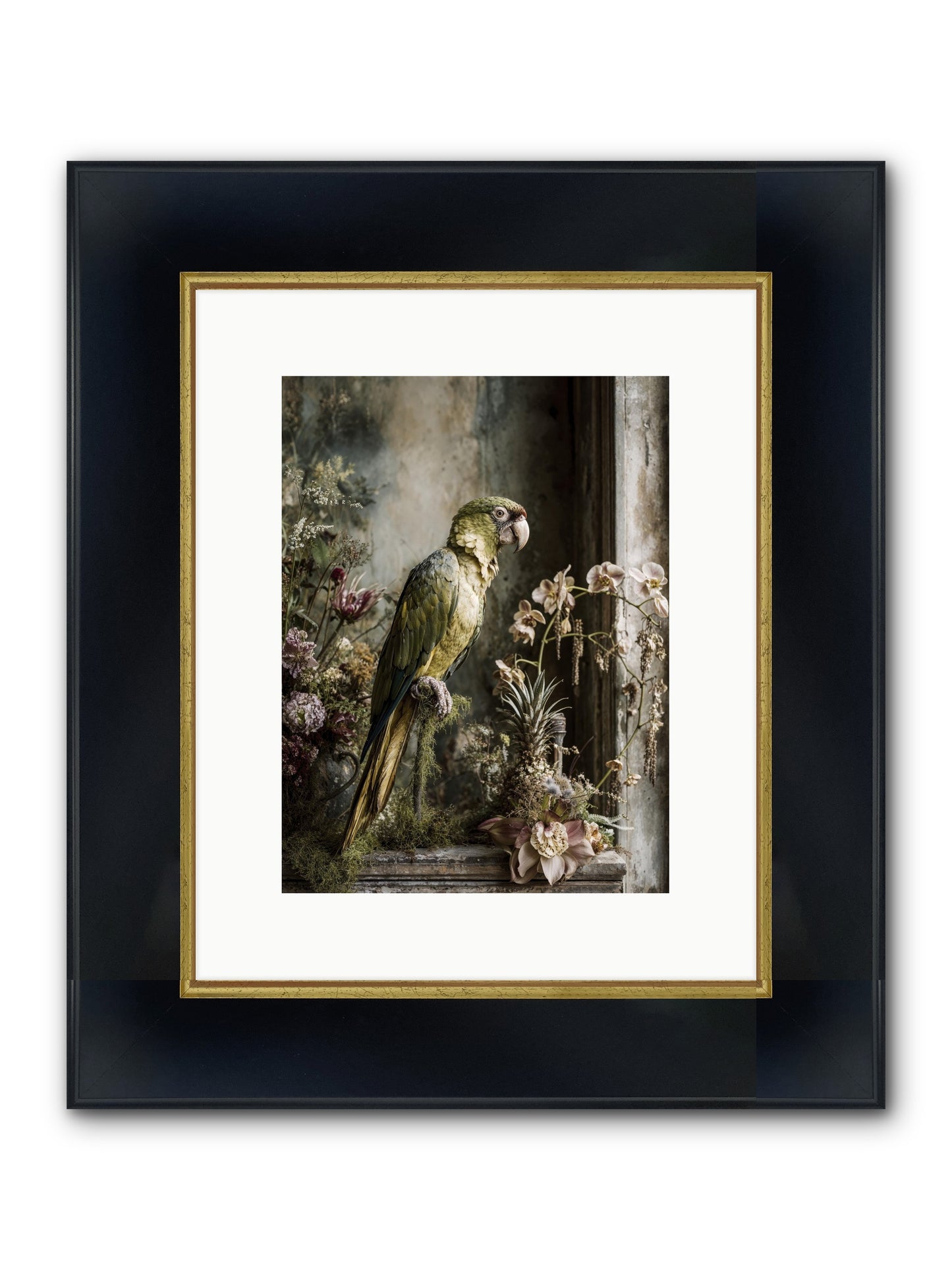 Quietude Framed Print - Wide Black w/Gold 9x12