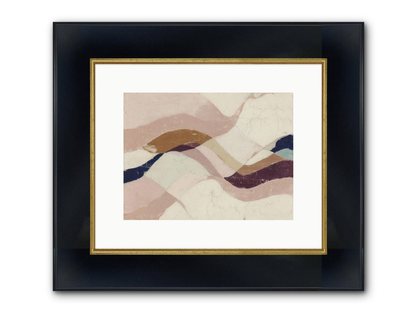 Quietude No.1 Framed Print - Wide Black w/Gold 12x9