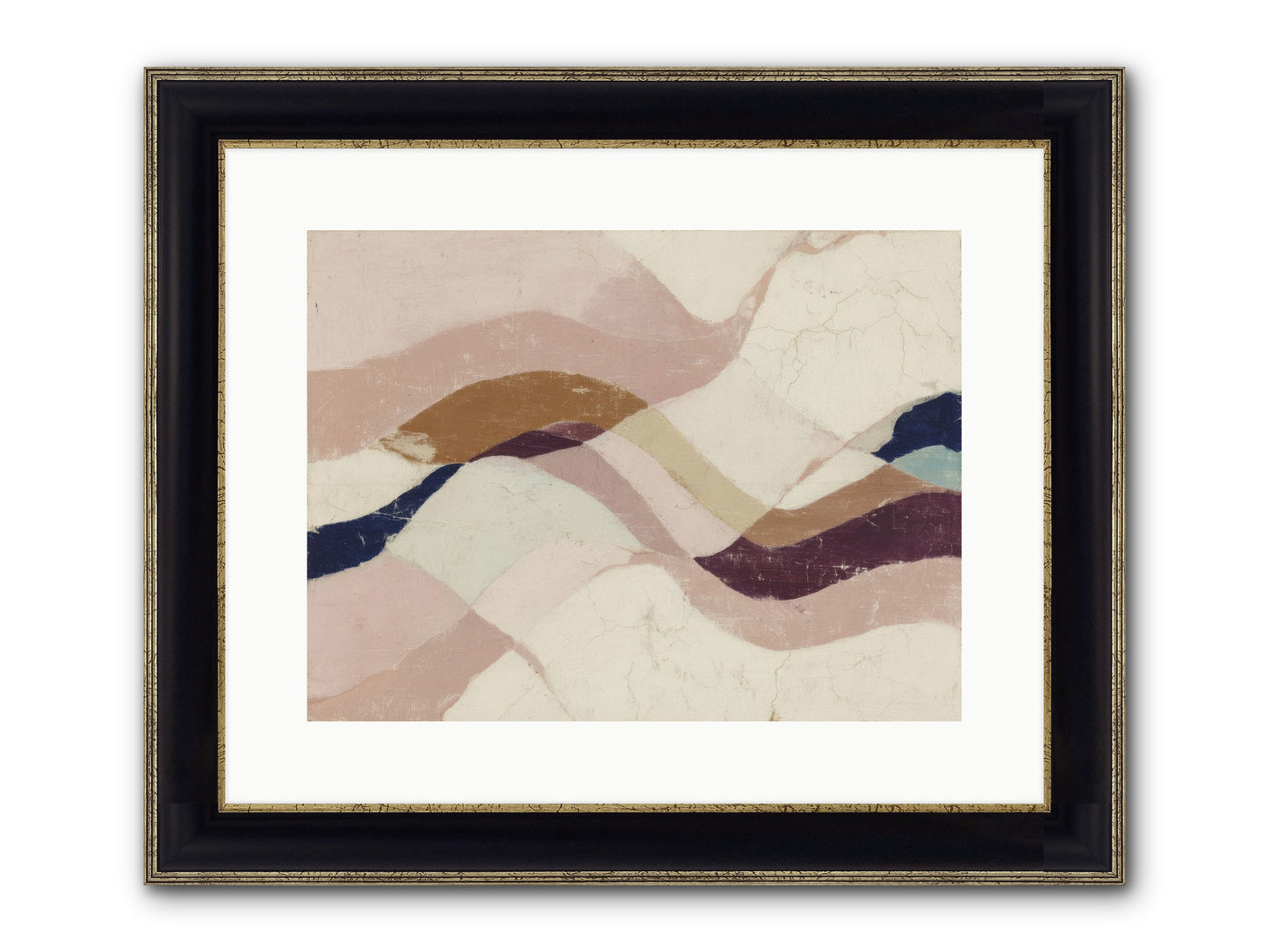 Quietude No.1 Framed Print - Black & Gold 16x12