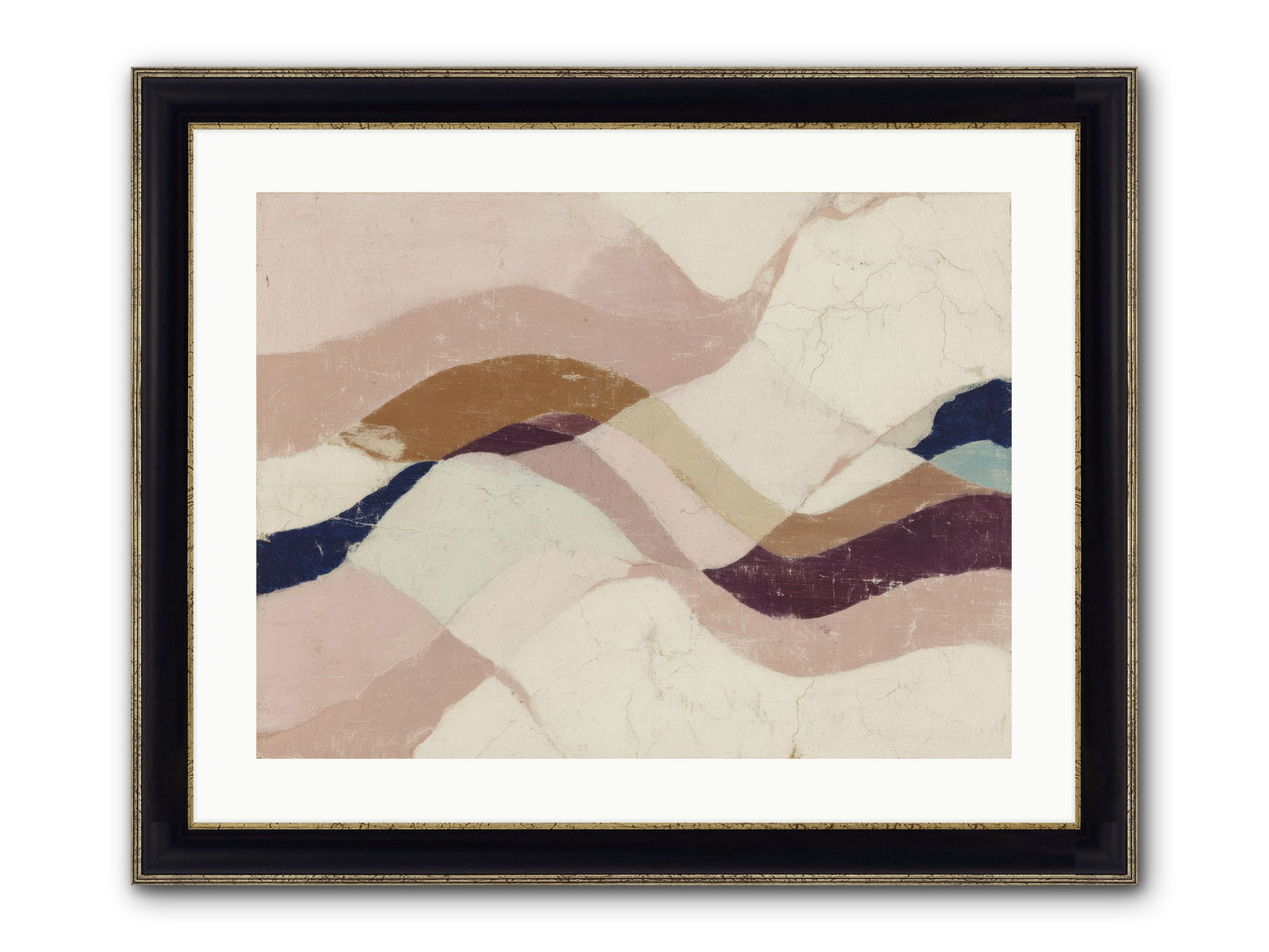 Quietude No.1 Framed Print - Black & Gold 24x18