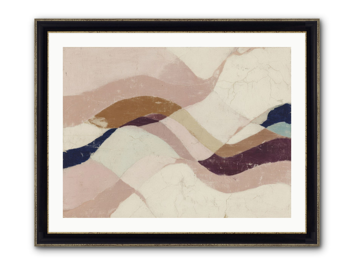 Quietude No.1 Framed Print - Black & Gold 32x24