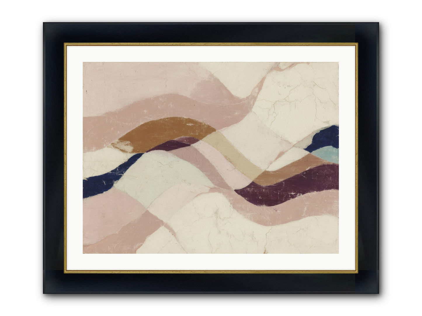 Quietude No.1 Framed Print - Wide Black w/Gold 32x24