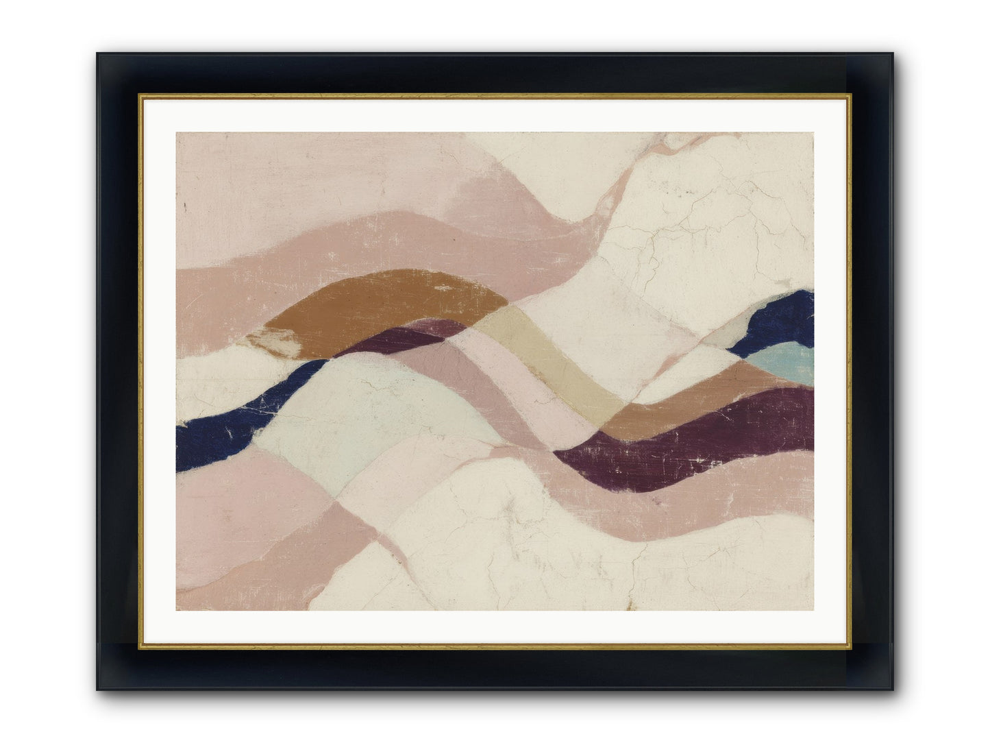 Quietude No.1 Framed Print - Wide Black w/Gold 40x30