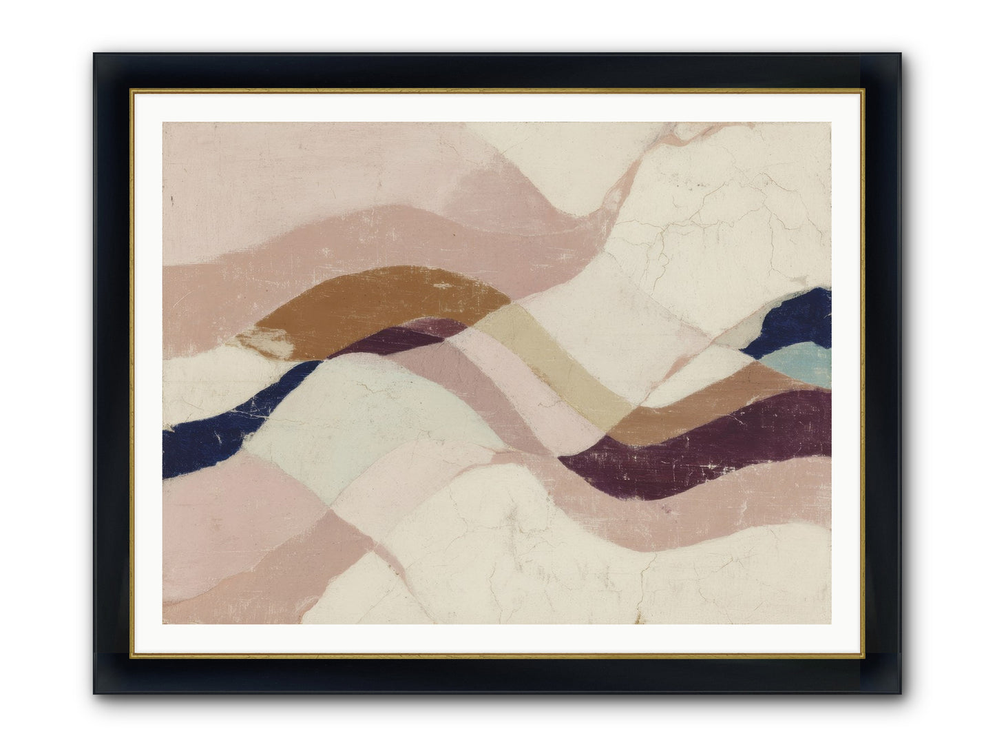 Quietude No.1 Framed Print - Wide Black w/Gold 48x36