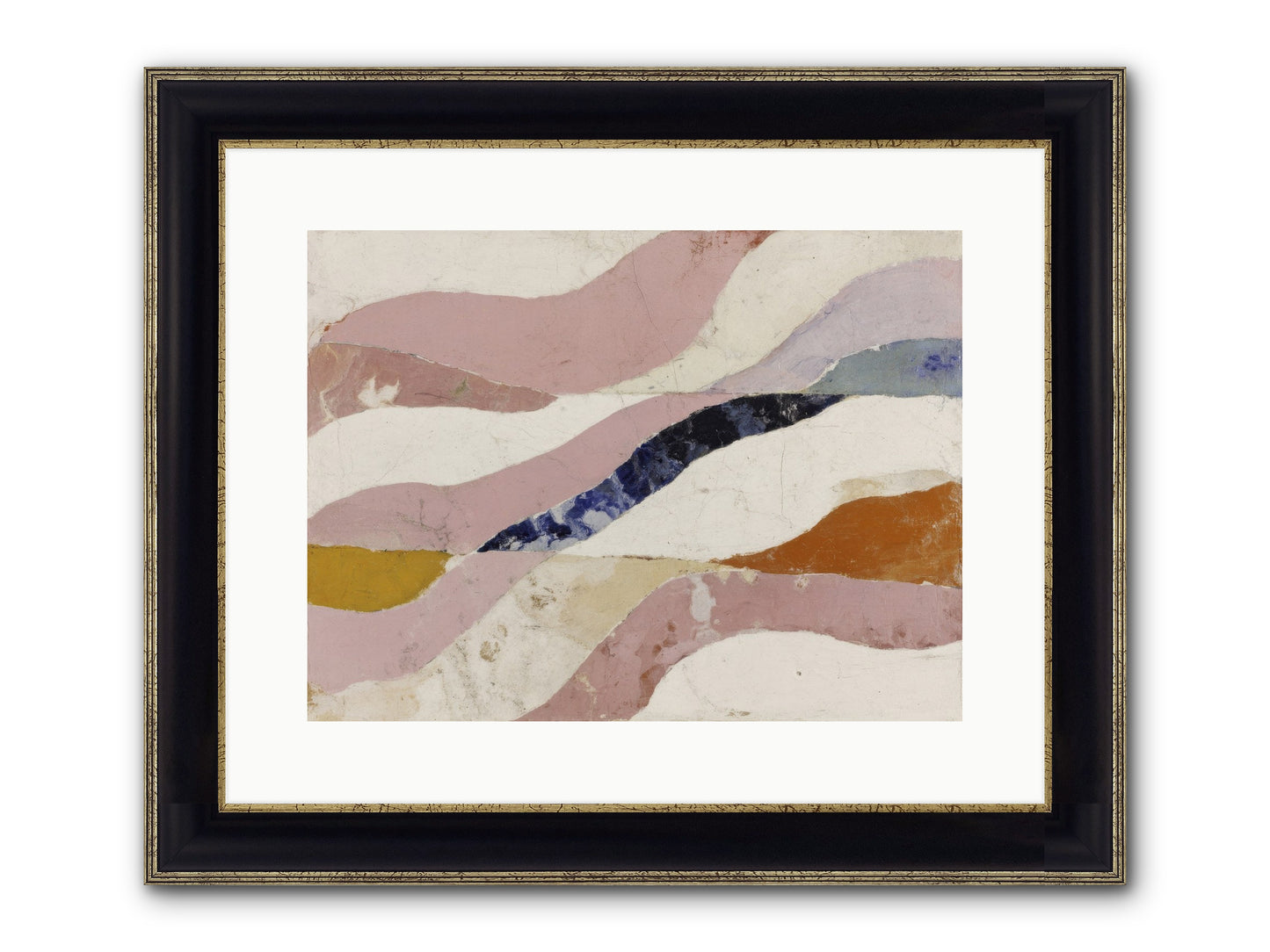 Quietude No.2 Framed Print - Black & Gold 16x12