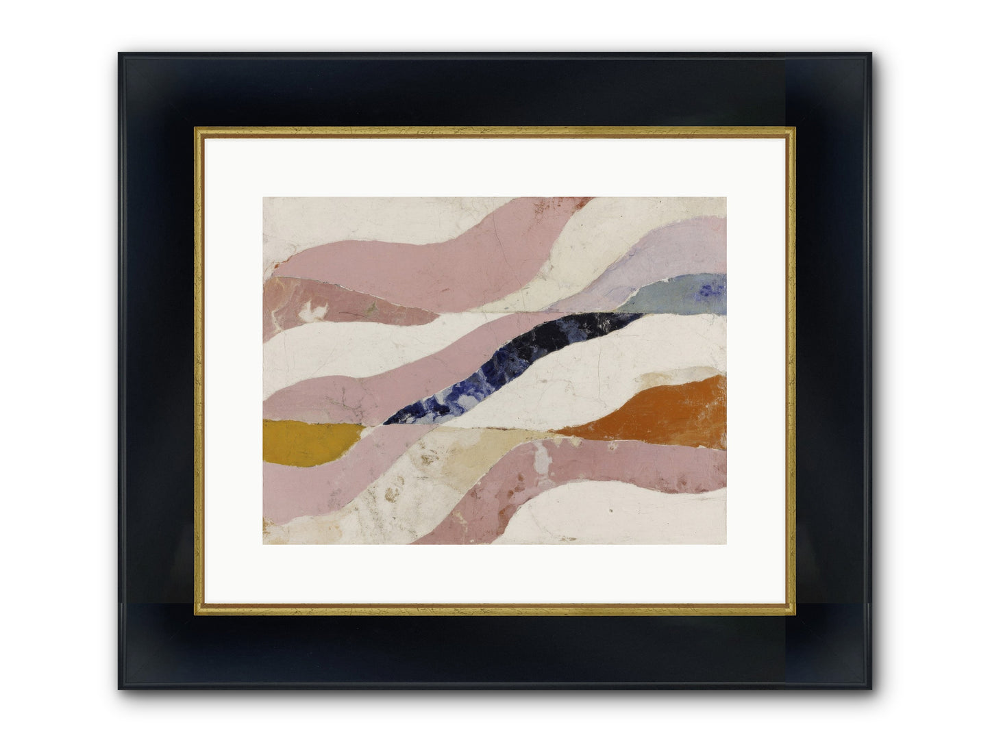 Quietude No.2 Framed Print - Wide Black w/Gold 16x12