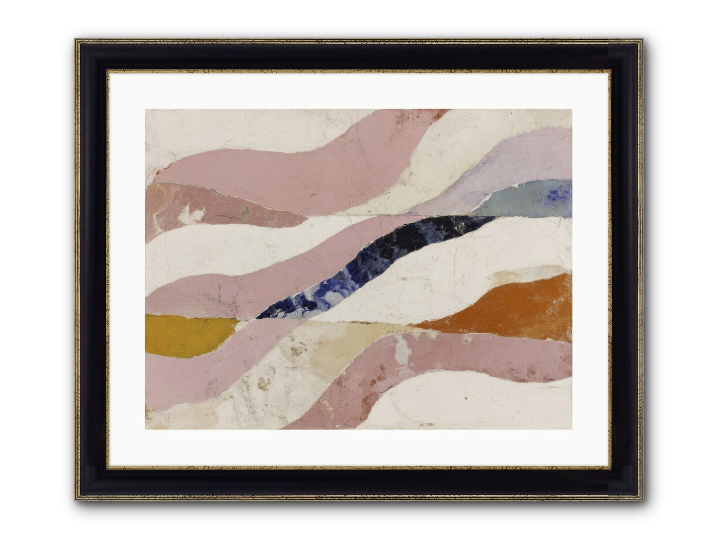 Quietude No.2 Framed Print - Black & Gold 24x18