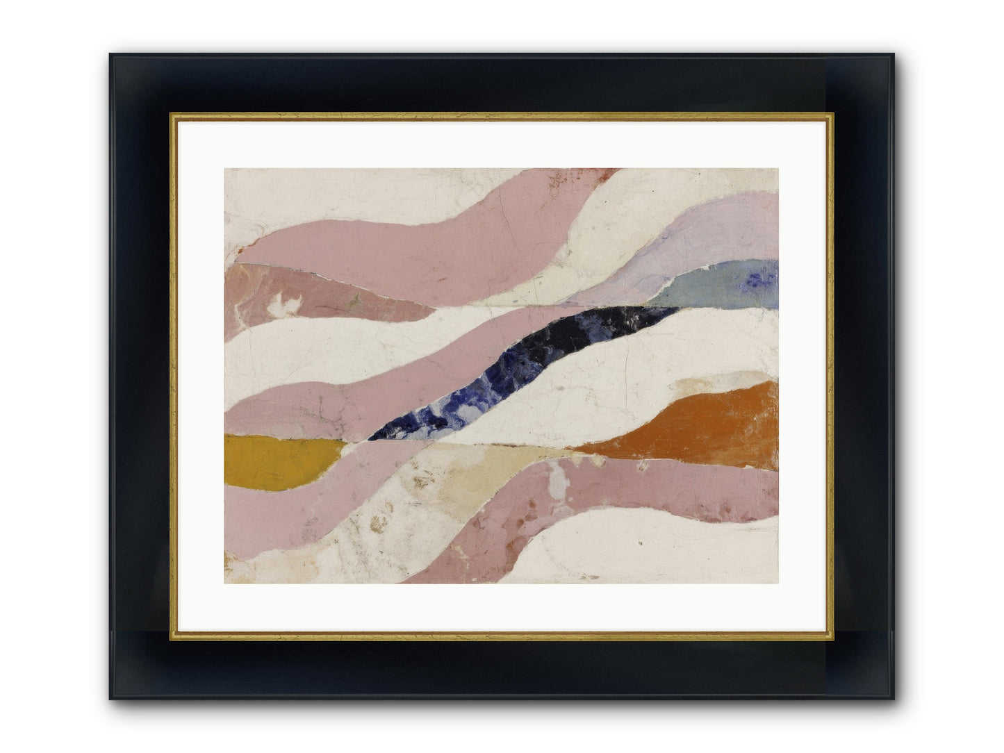 Quietude No.2 Framed Print - Wide Black w/Gold 24x18