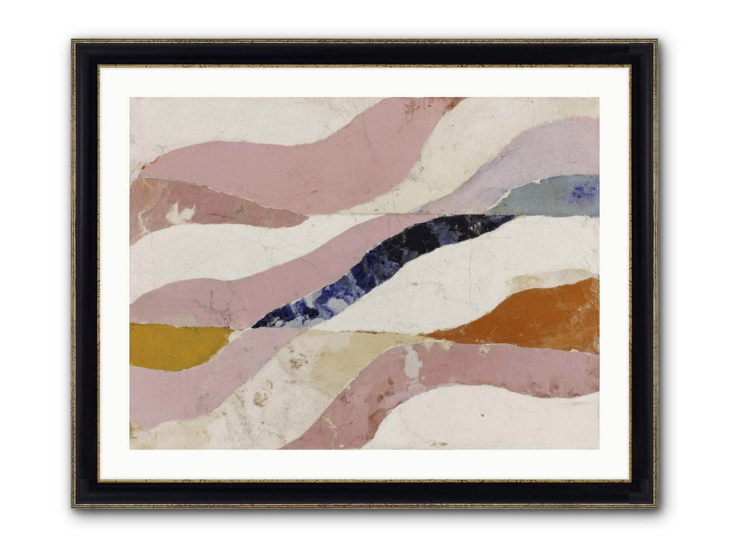 Quietude No.2 Framed Print - Black & Gold 32x24