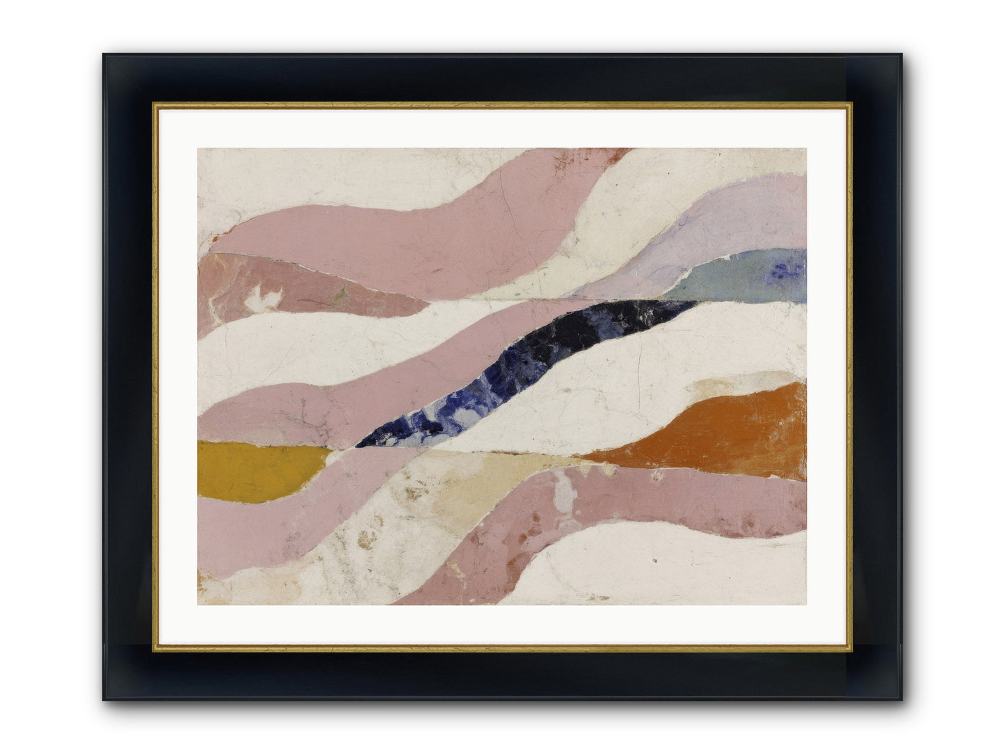 Quietude No.2 Framed Print - Wide Black w/Gold 32x24